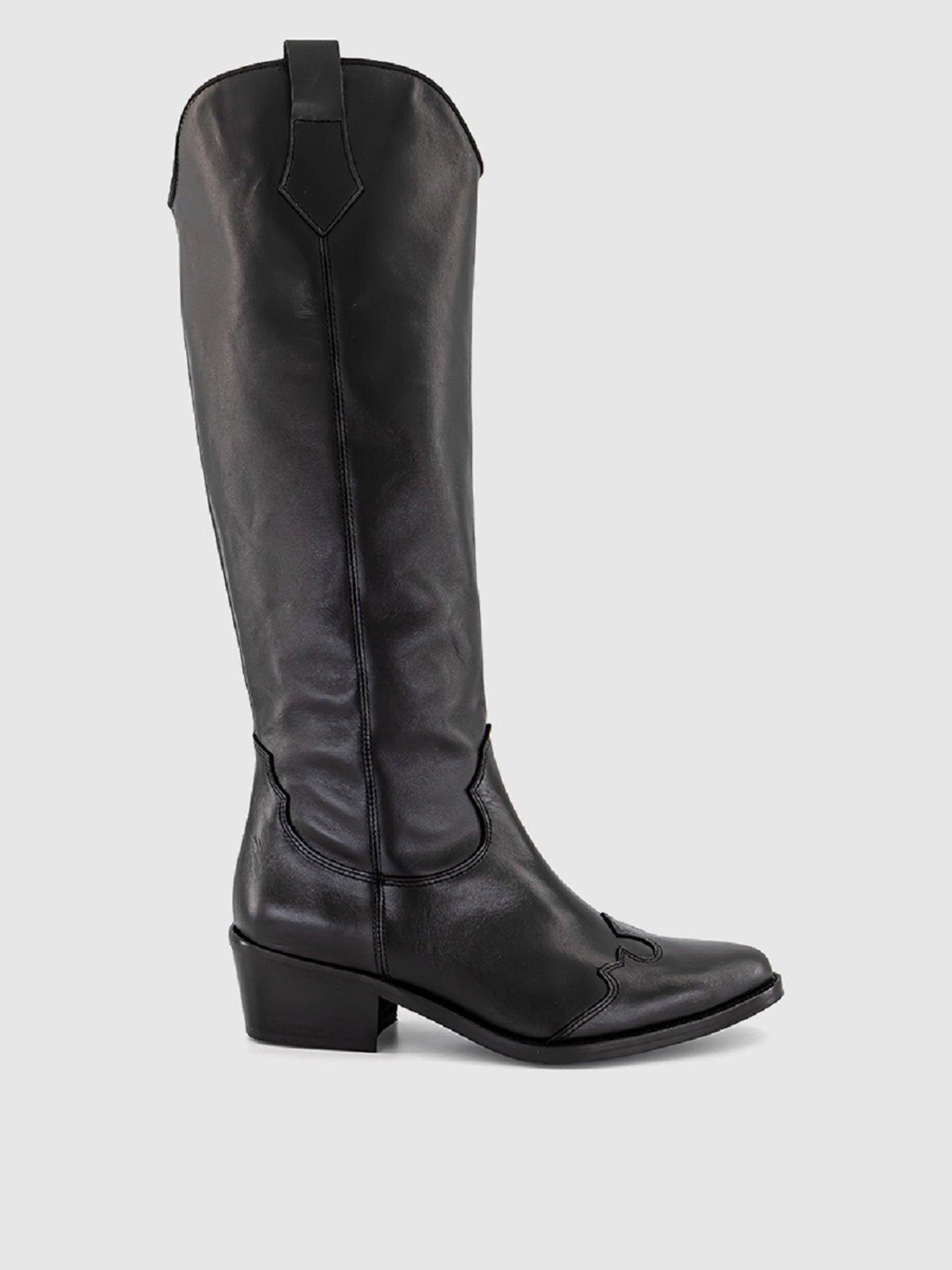 OFFICE Kezia Heeled Western Knee Boots - Black