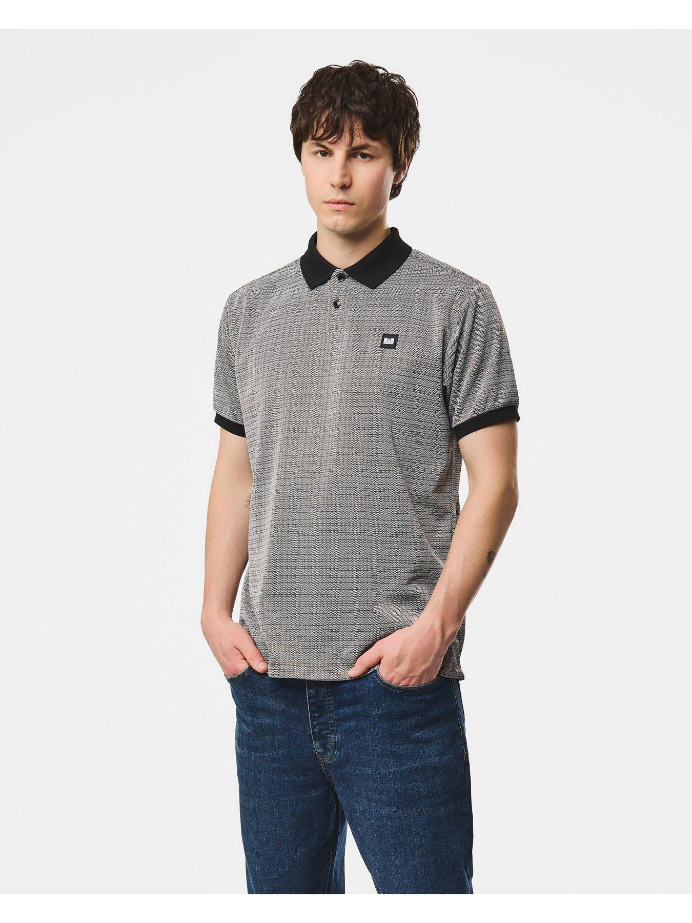 Image 1 of 6 of Weekend Offender Winfield Short Sleeve Polo Shirt - Black