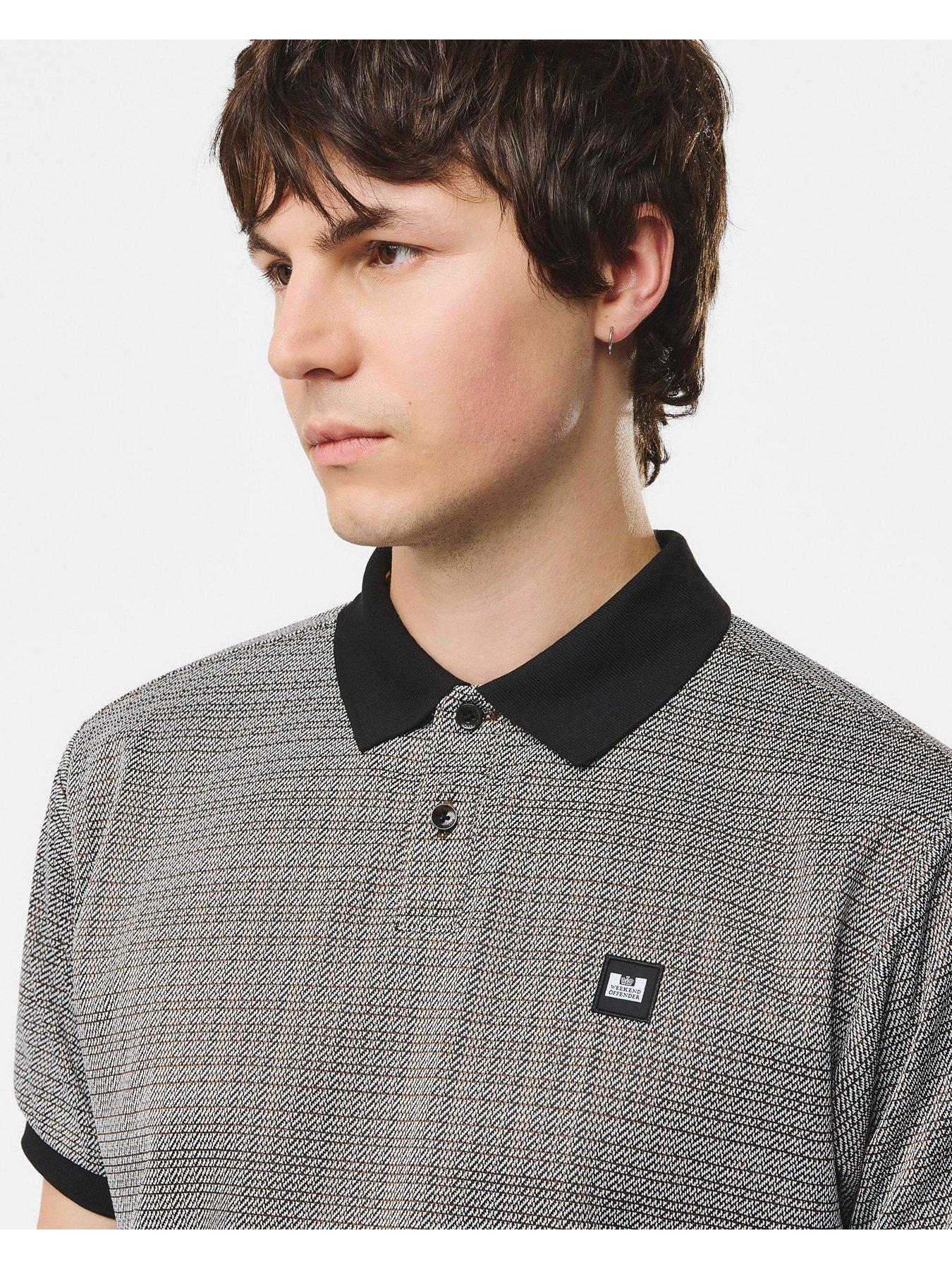 Image 2 of 6 of Weekend Offender Winfield Short Sleeve Polo Shirt - Black