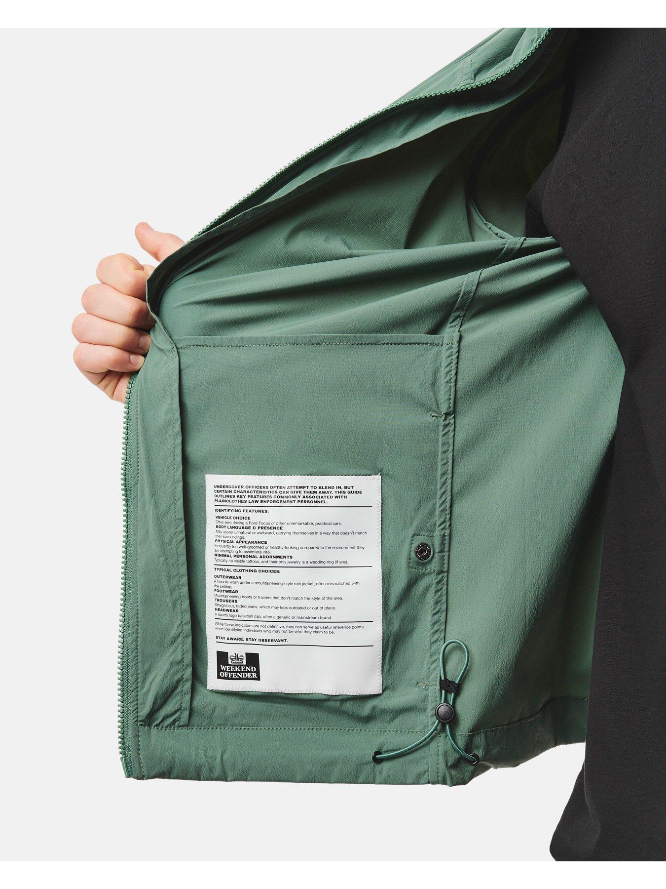 Image 3 of 7 of Weekend Offender Temara Technical Hoodied Jacket - Green