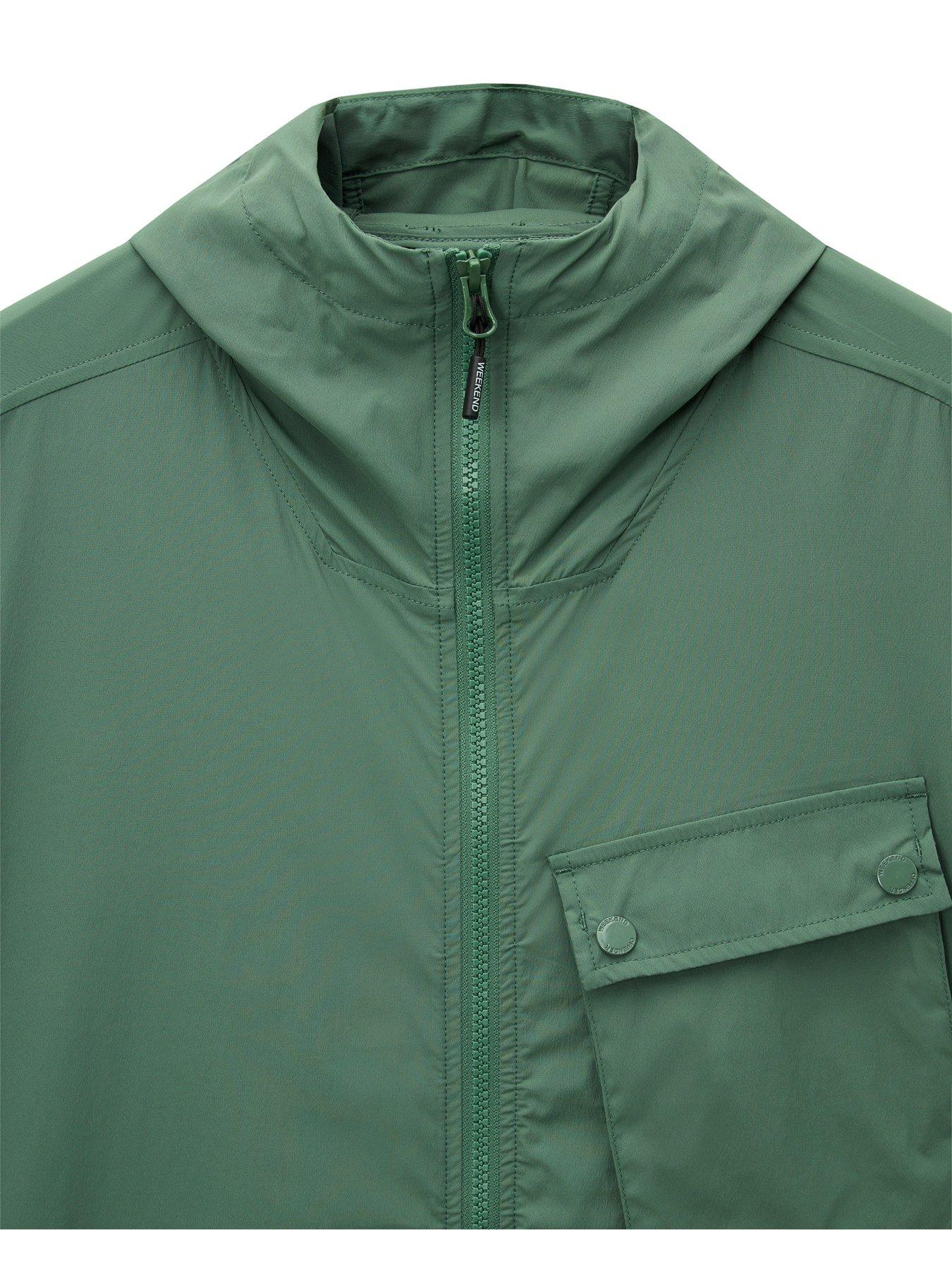 Image 6 of 7 of Weekend Offender Temara Technical Hoodied Jacket - Green