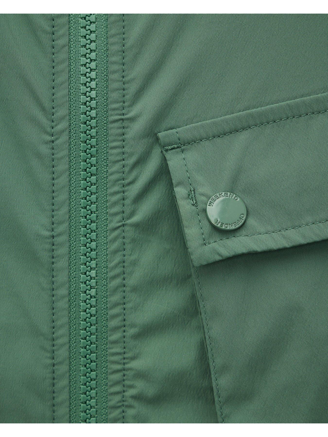 Image 7 of 7 of Weekend Offender Temara Technical Hoodied Jacket - Green
