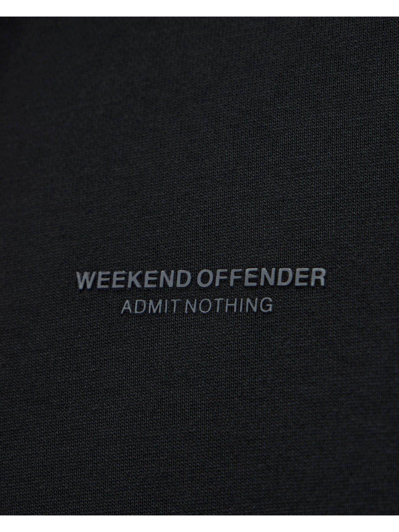 Image 4 of 4 of Weekend Offender Mens Ruidoso Hooded Cotton Tracksuit Set - Black