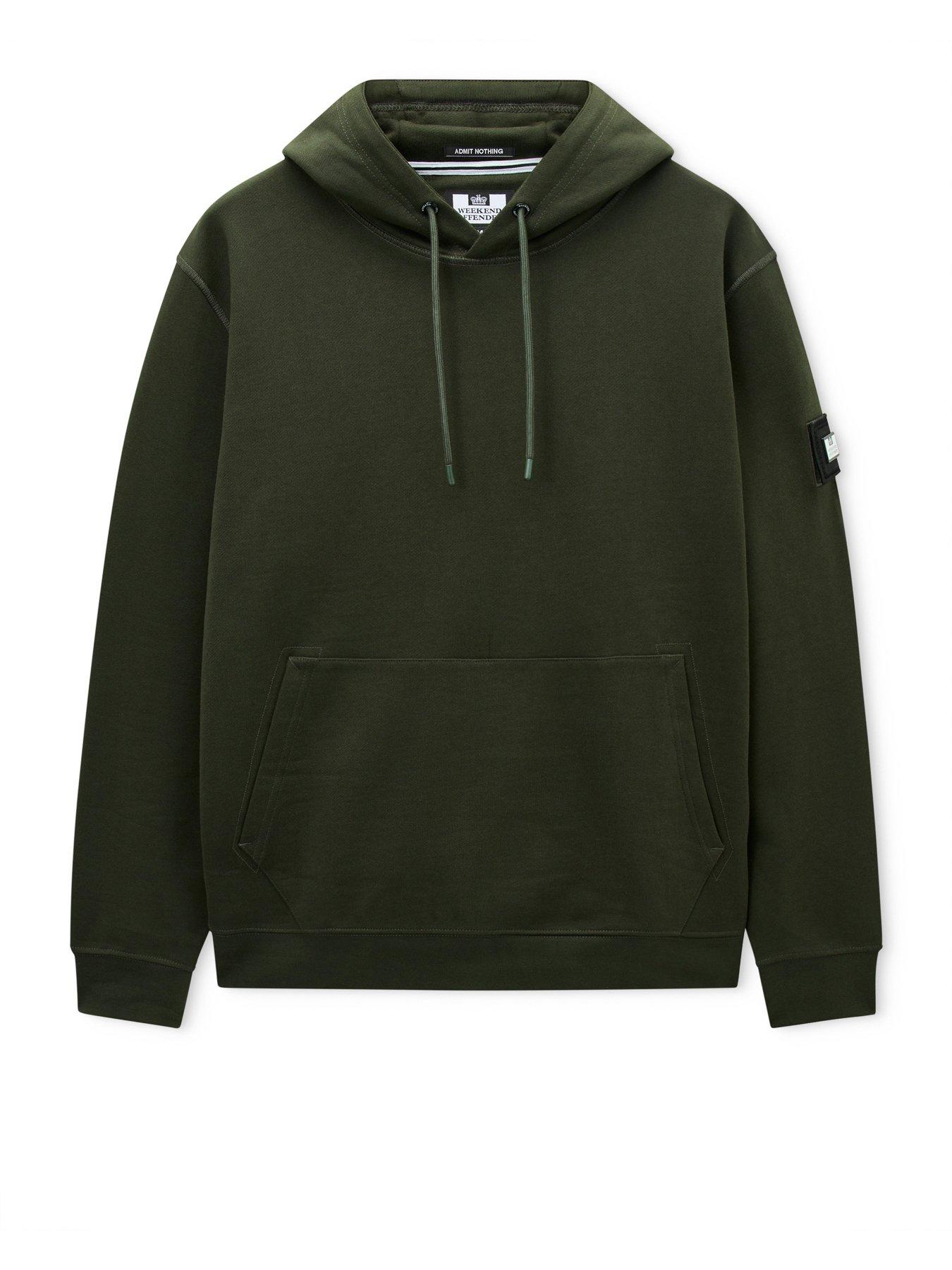 Image 4 of 5 of Weekend Offender Oulton Pullover Hoodie - Green