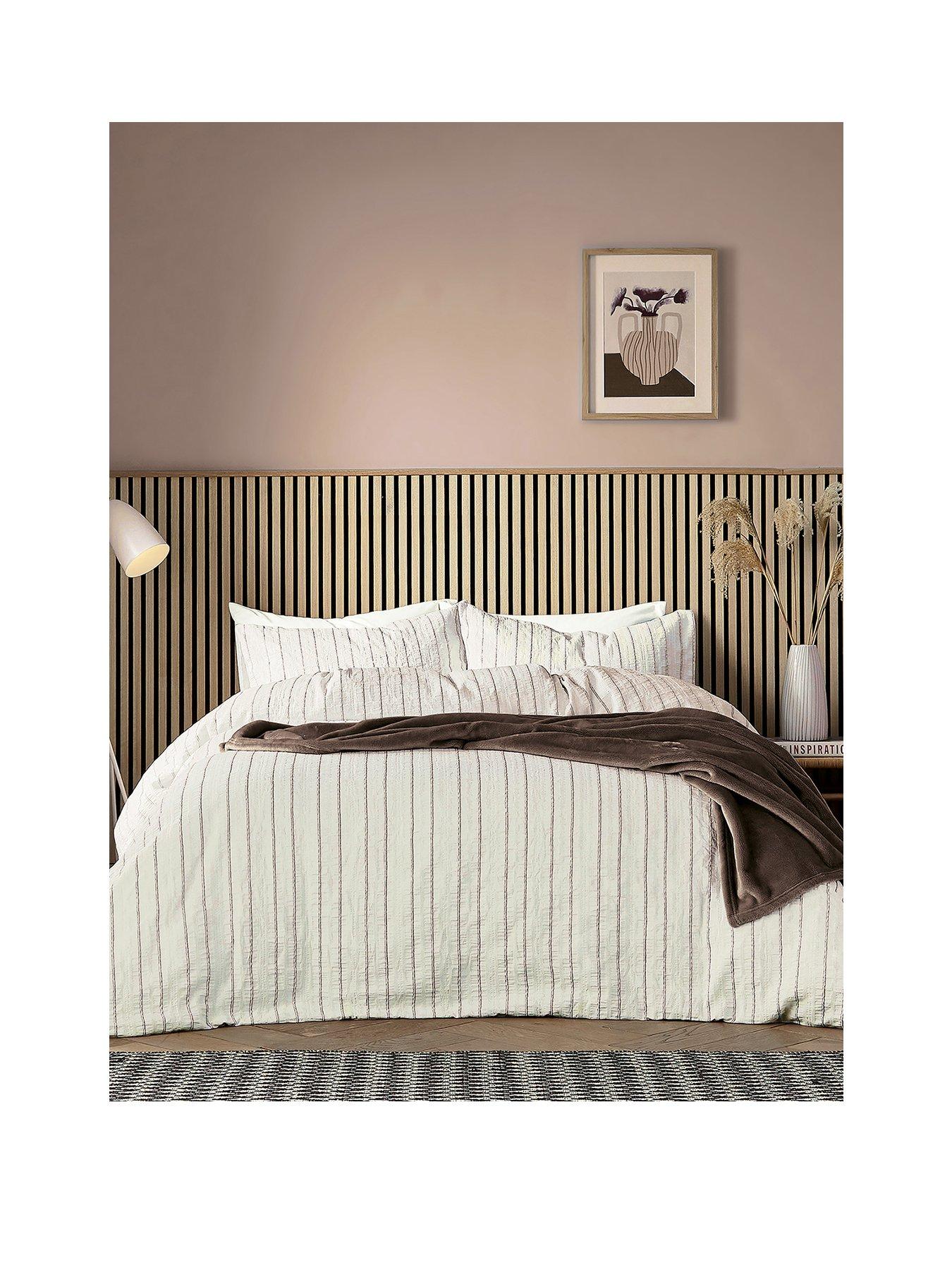 Image 2 of 5 of Helena Springfield Waffle Stripe Cover Set Chocolate