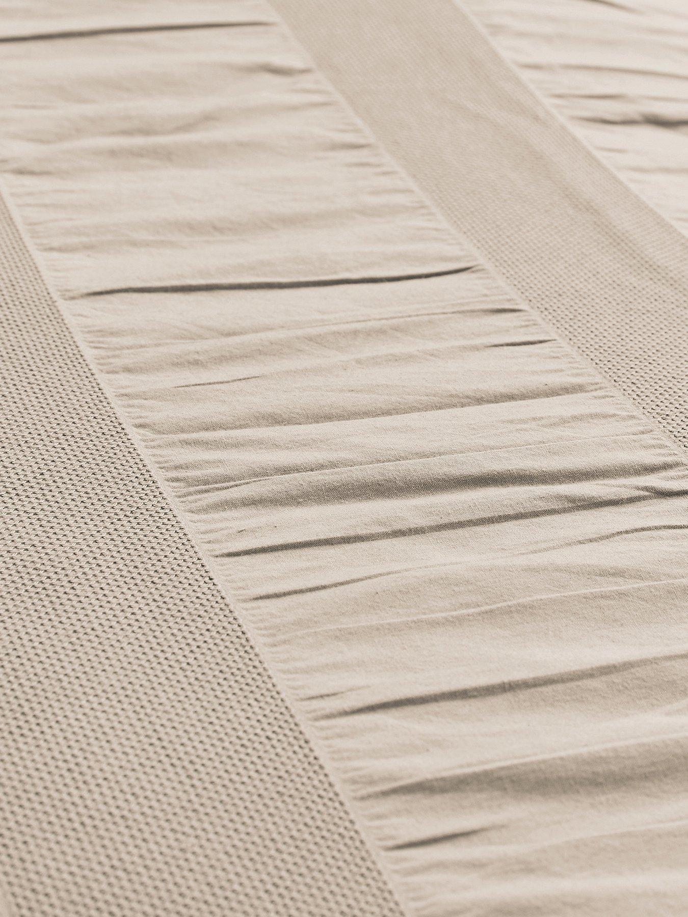 Image 3 of 5 of Bedeck of Belfast Woven Waffle Stripe Cover Set Linen