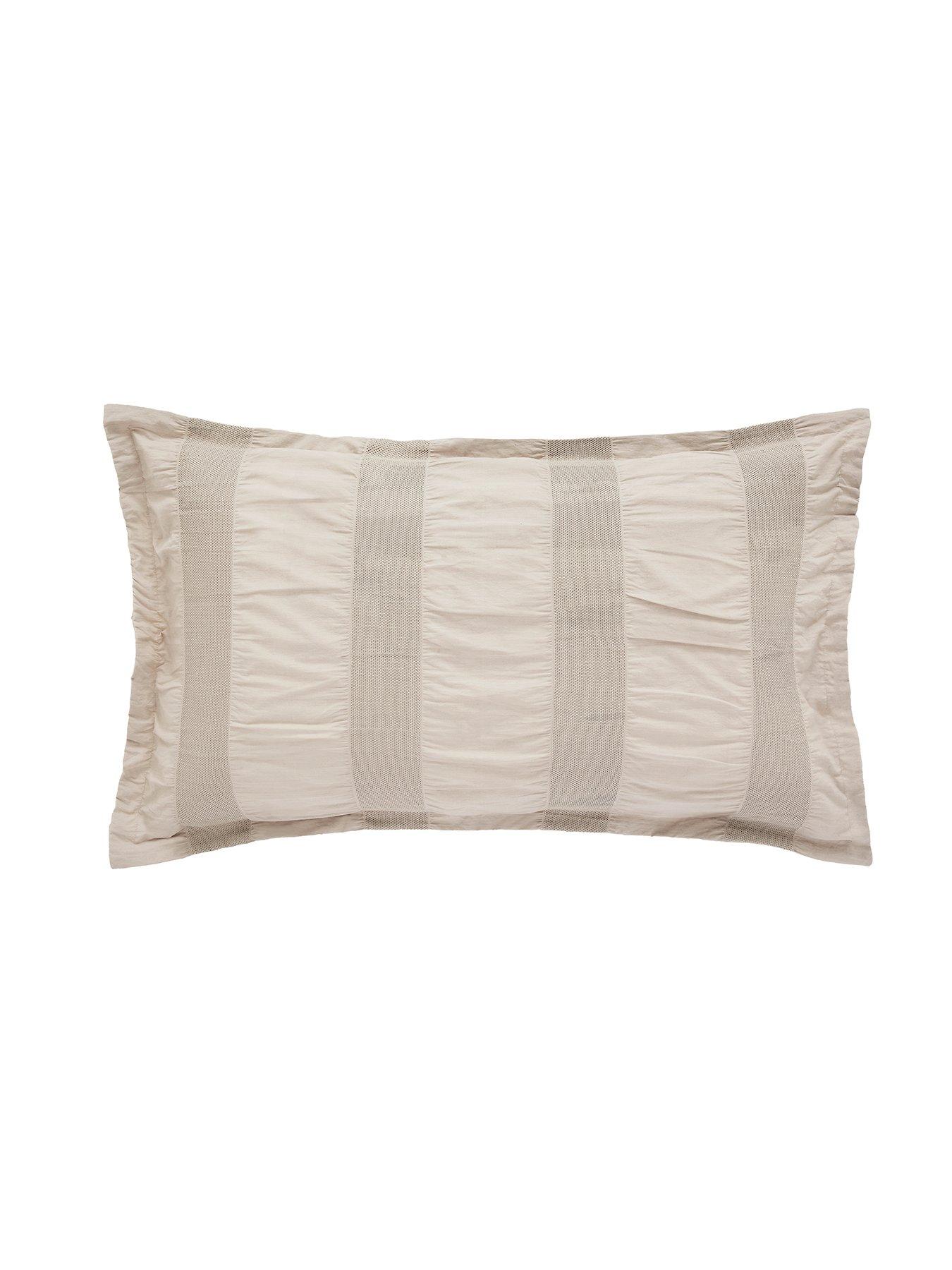 Image 4 of 5 of Bedeck of Belfast Woven Waffle Stripe Cover Set Linen