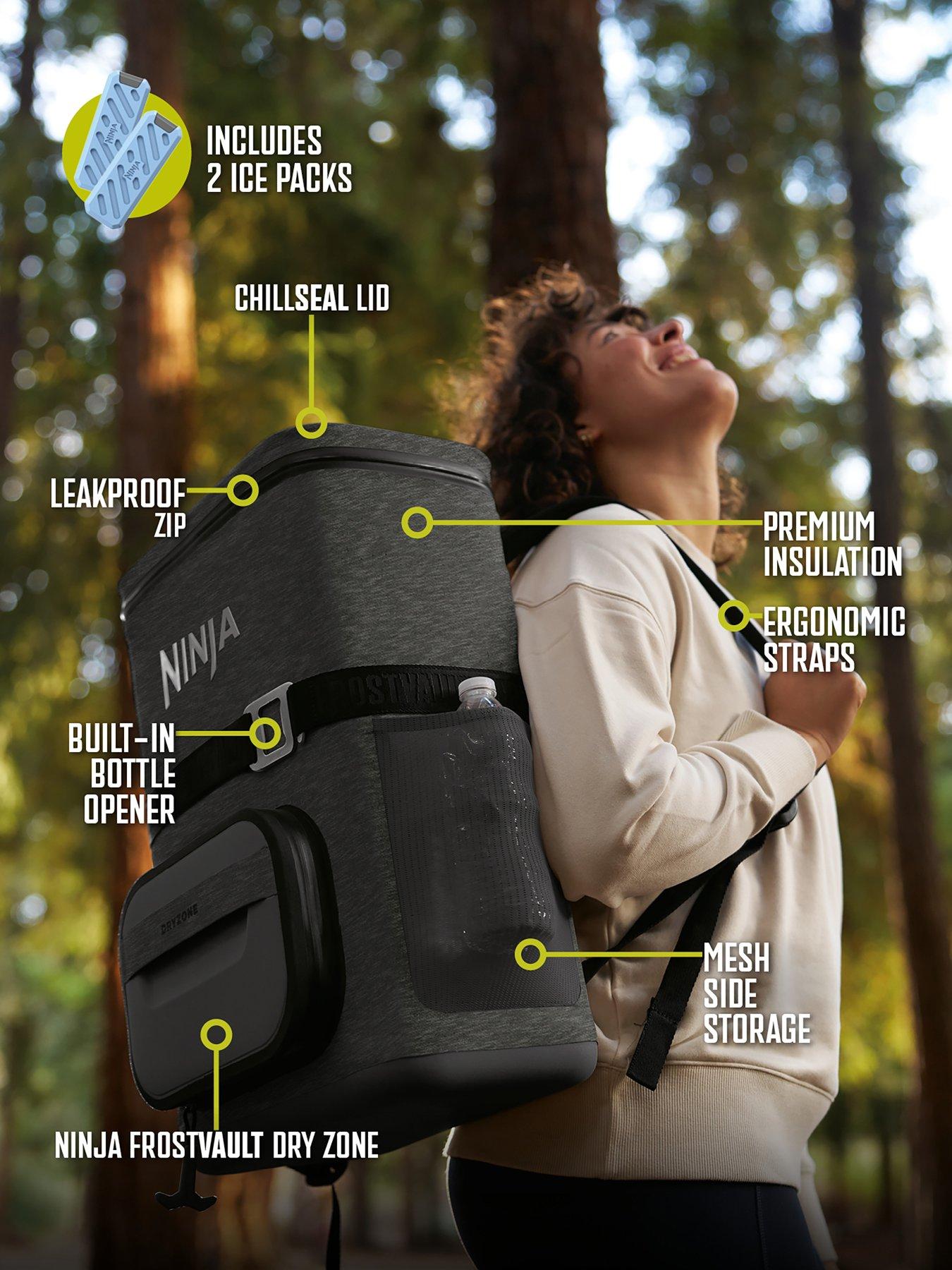 Image 6 of 7 of NINJA FrostVault Go 17 litre 24-Can Backpack Soft Cooler - Charcoal Grey