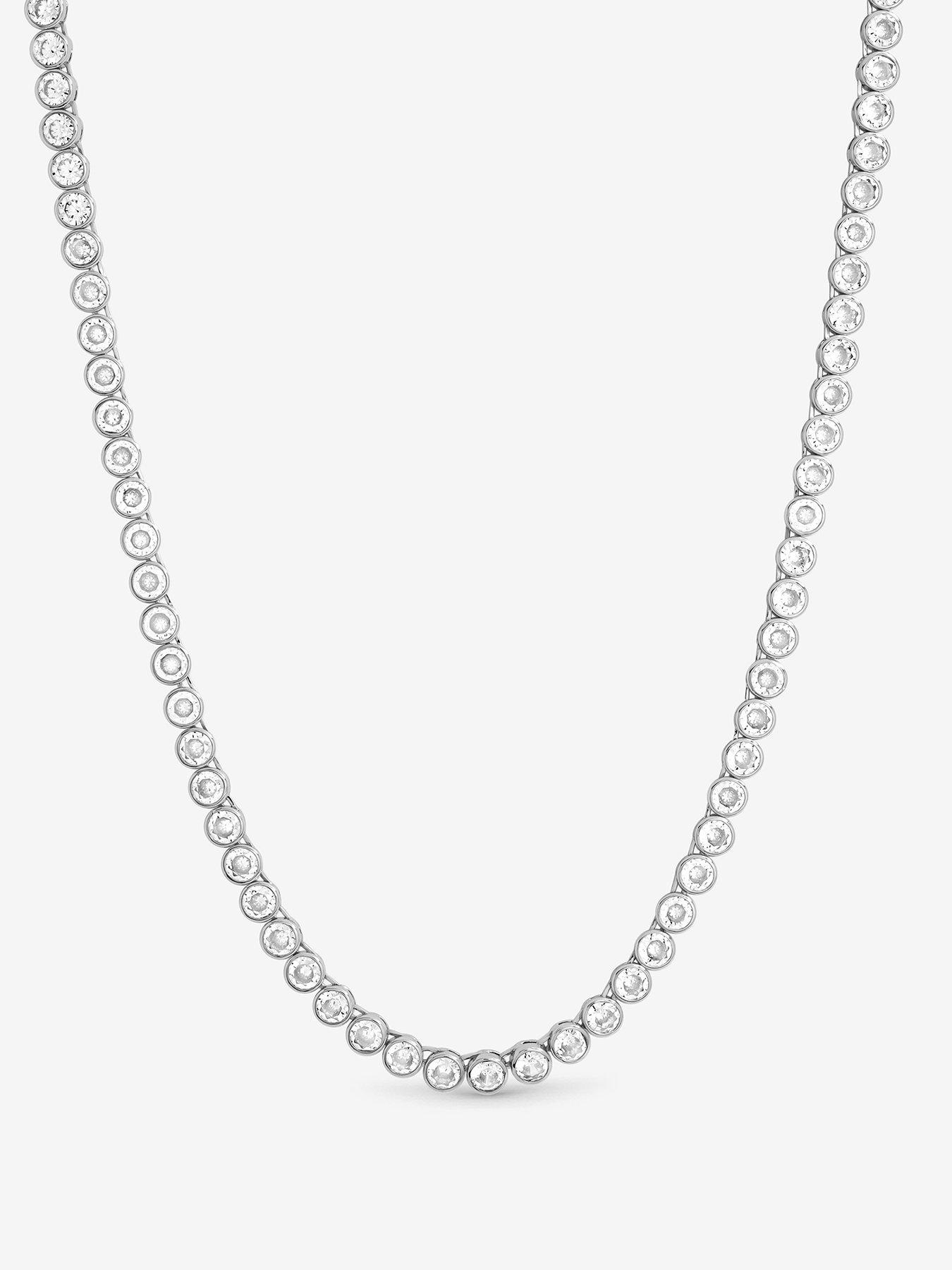 Image 1 of 1 of Jon Richard Silver Plated Tennis Round Besel Necklace