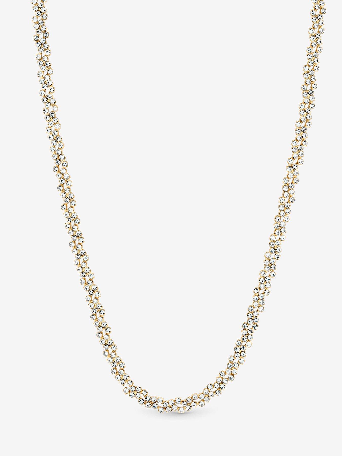 Image 2 of 6 of Jon Richard Gold Plated Crystal Fine Multi Stone Necklace