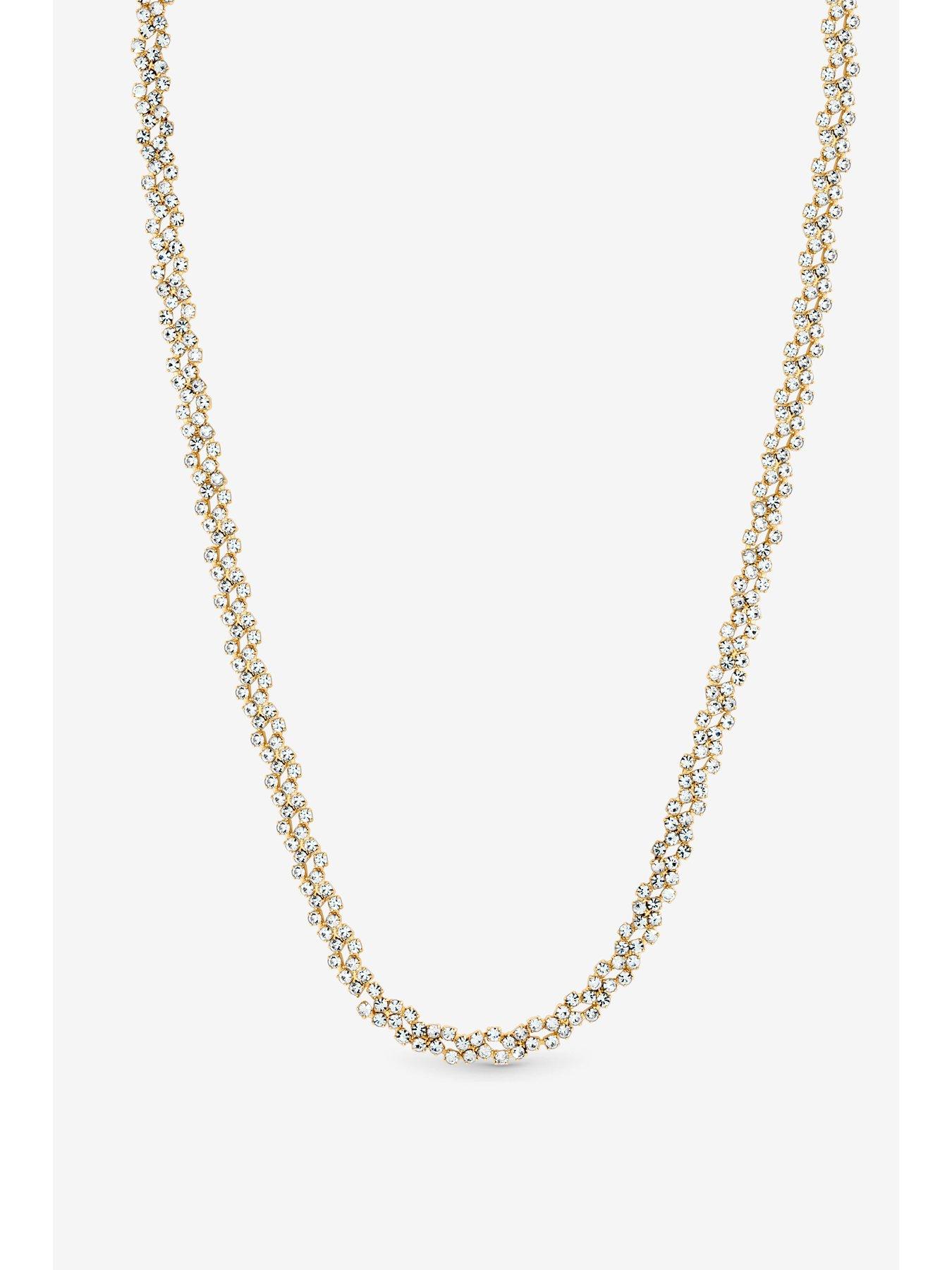 Image 4 of 6 of Jon Richard Gold Plated Crystal Fine Multi Stone Necklace