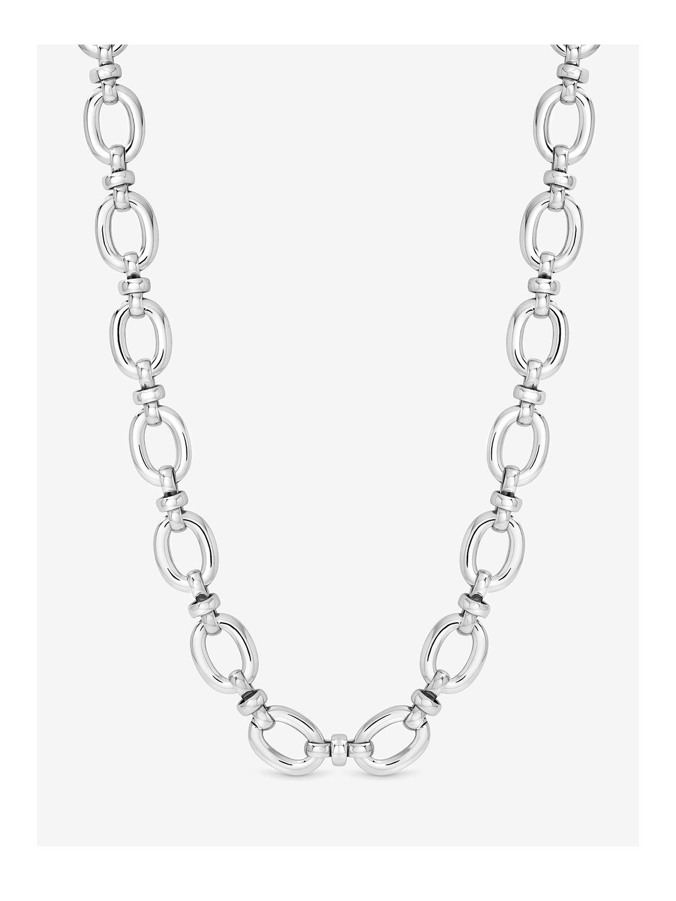 Jon Richard Silver Plated Open Link Necklace