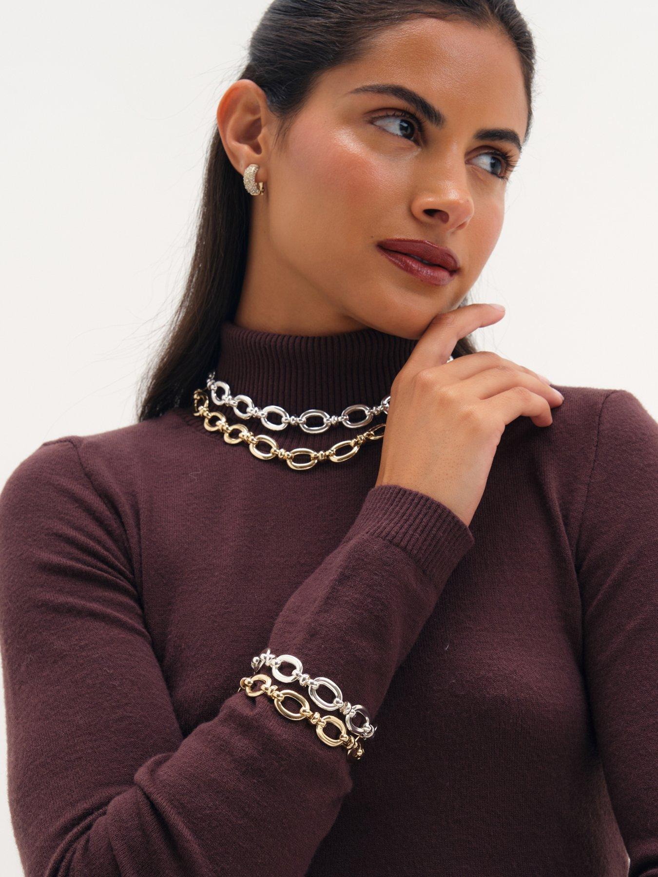 Image 2 of 3 of Jon Richard Gold Plated Open Link Necklace
