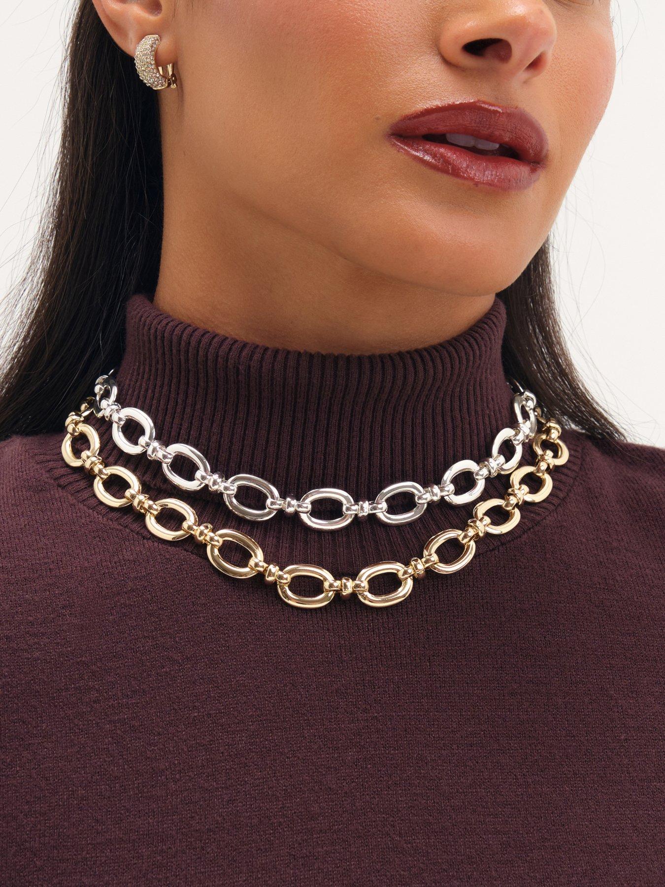 Image 3 of 3 of Jon Richard Gold Plated Open Link Necklace