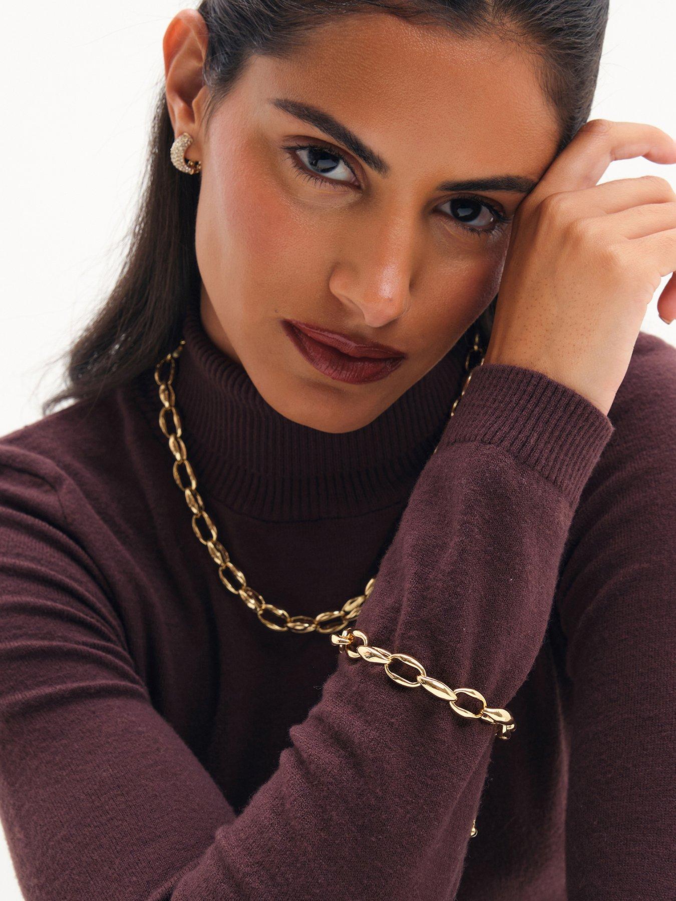 Image 1 of 3 of Jon Richard Gold Plated And Oval Link Bracelet