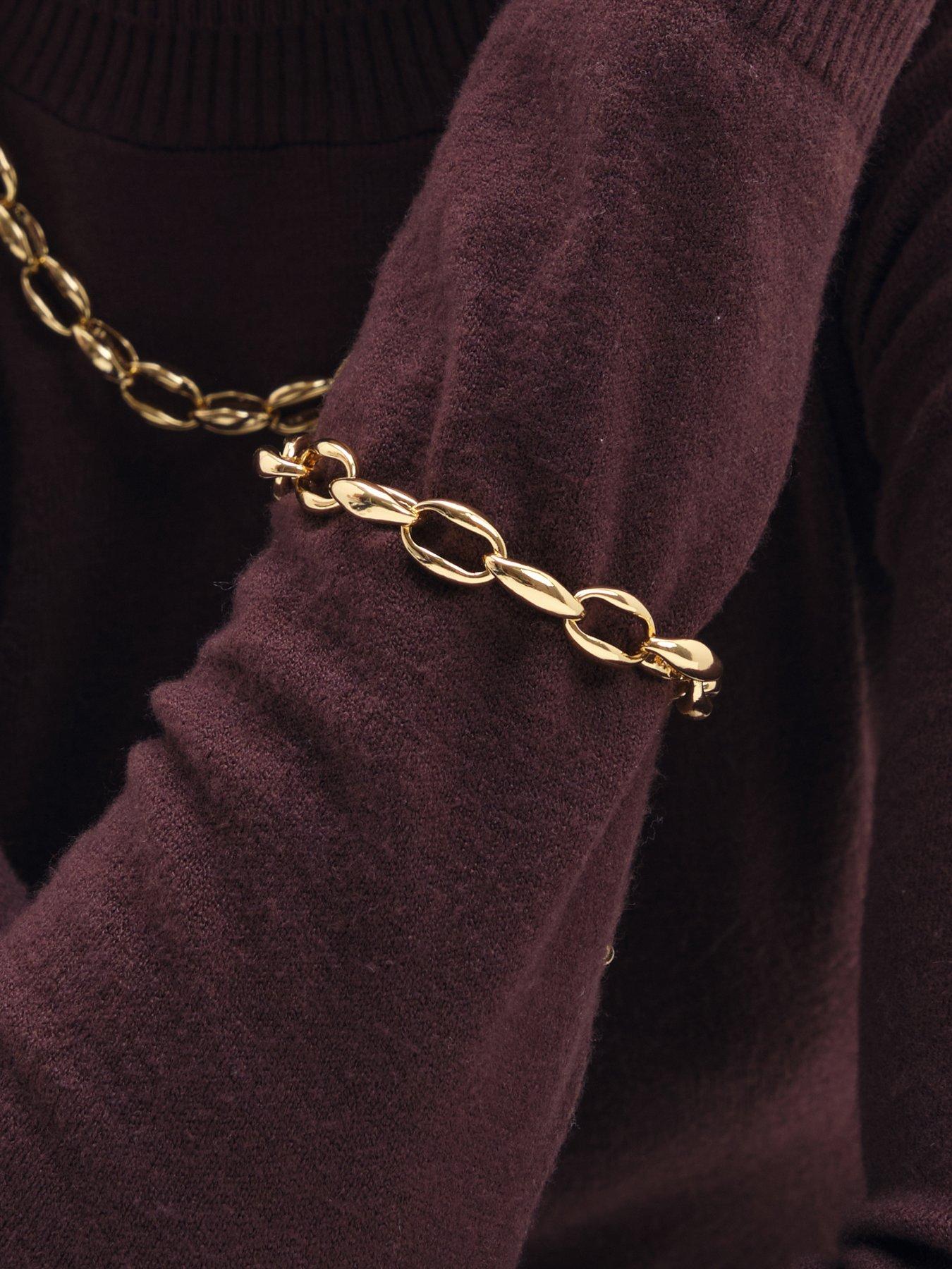 Image 2 of 3 of Jon Richard Gold Plated And Oval Link Bracelet