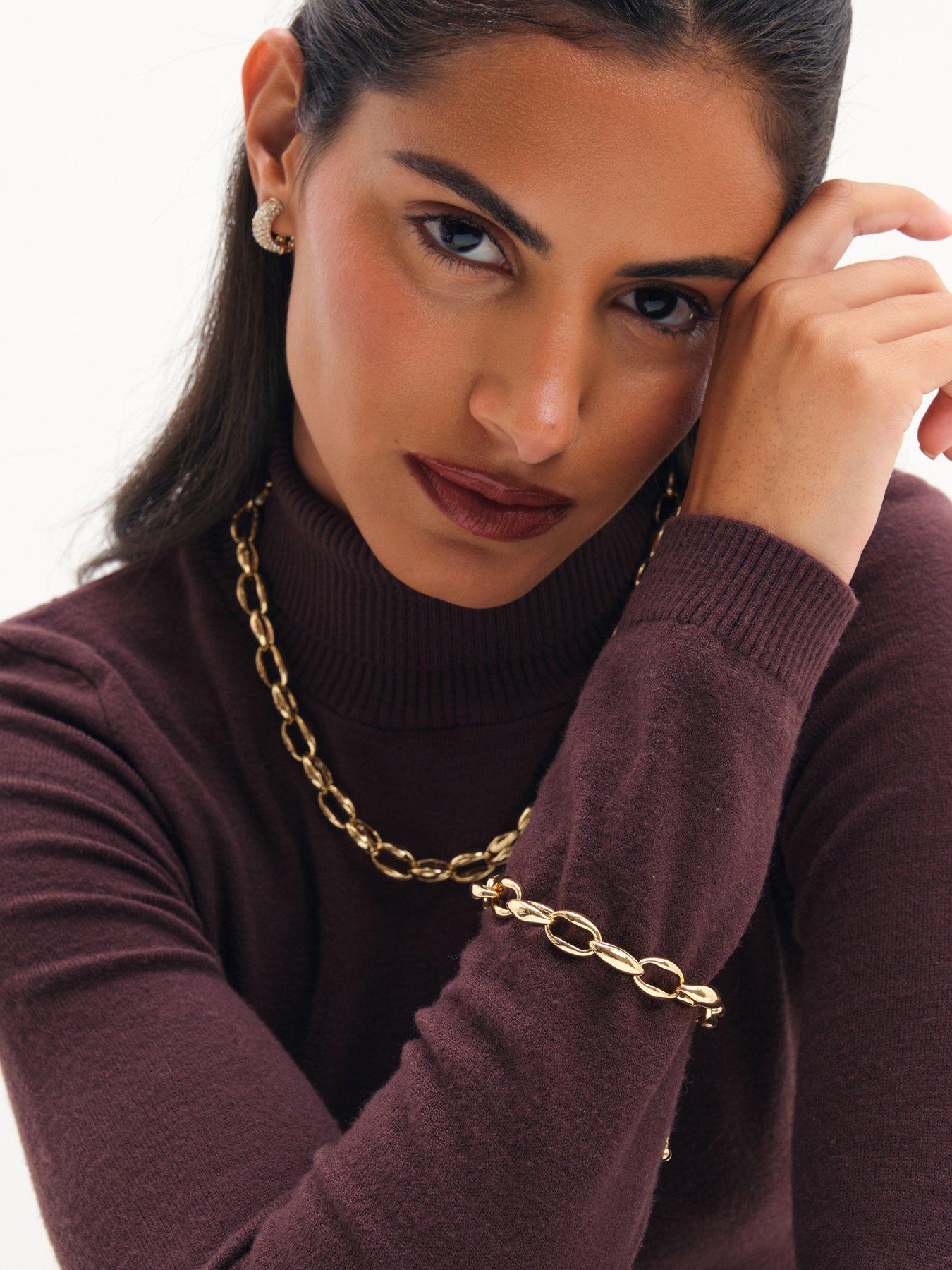 Image 3 of 3 of Jon Richard Gold Plated And Oval Link Bracelet