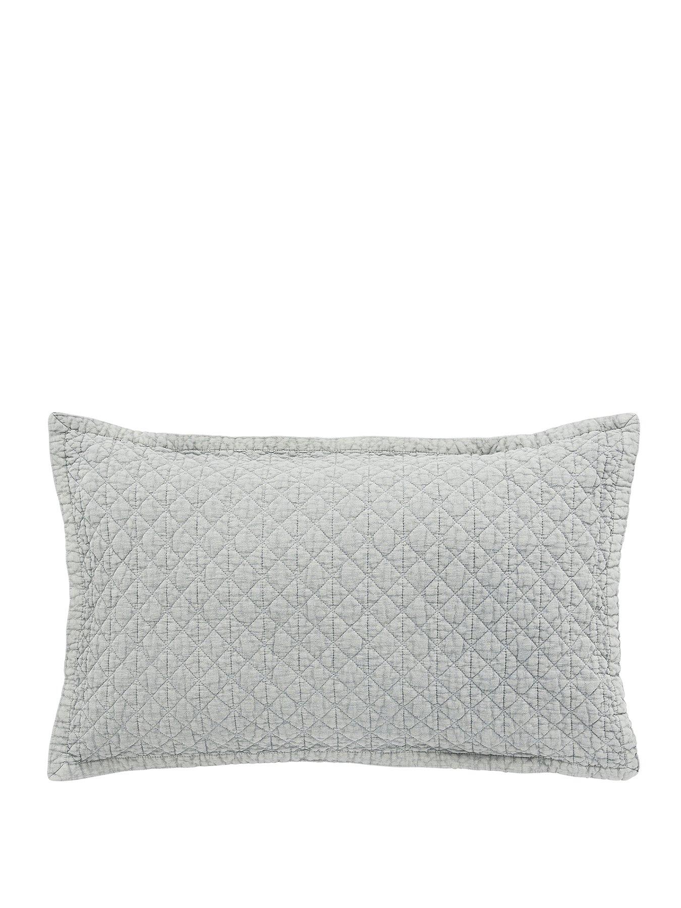 Image 2 of 4 of Bedeck of Belfast Stonewashed Cotton Pillowcase Pairs Oxford Silver
