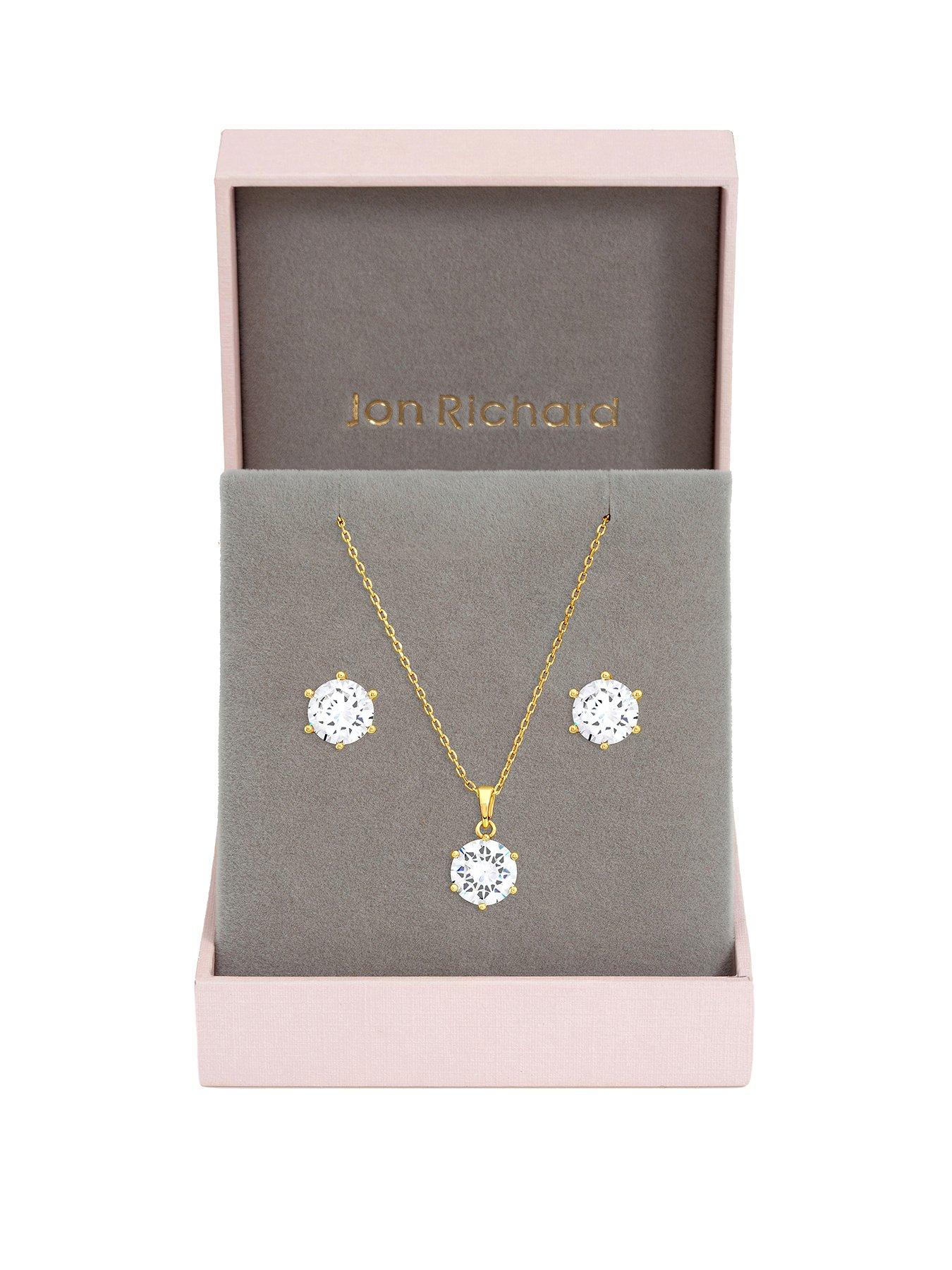 Image 1 of 2 of Jon Richard Gold Plated Cubic Zirconia Pendant Box Set