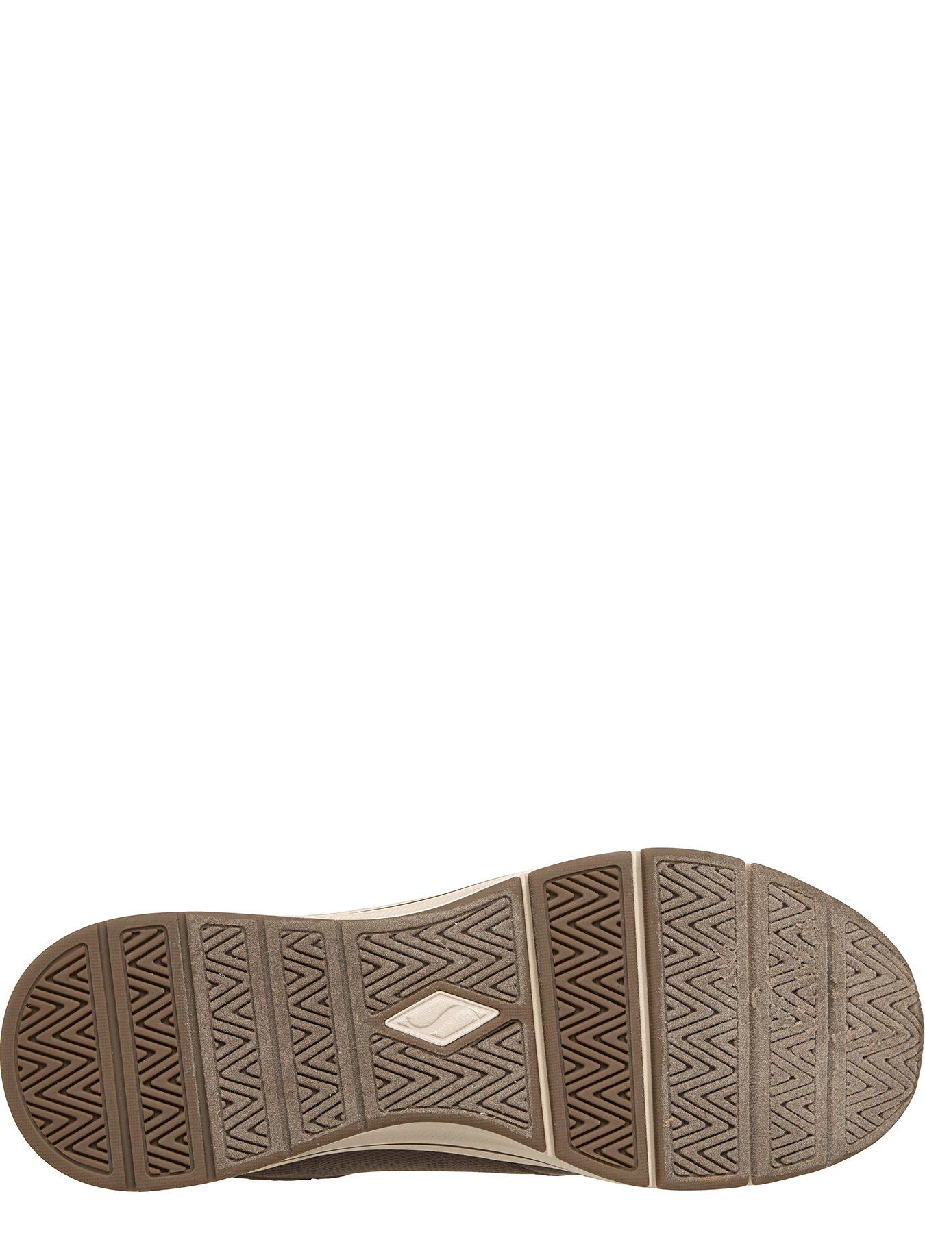 Image 4 of 6 of Skechers Billion Flex Luxe Up Quarter Zip Duraleather And Suede Lace Up Fashion Sneaker - Chocolate