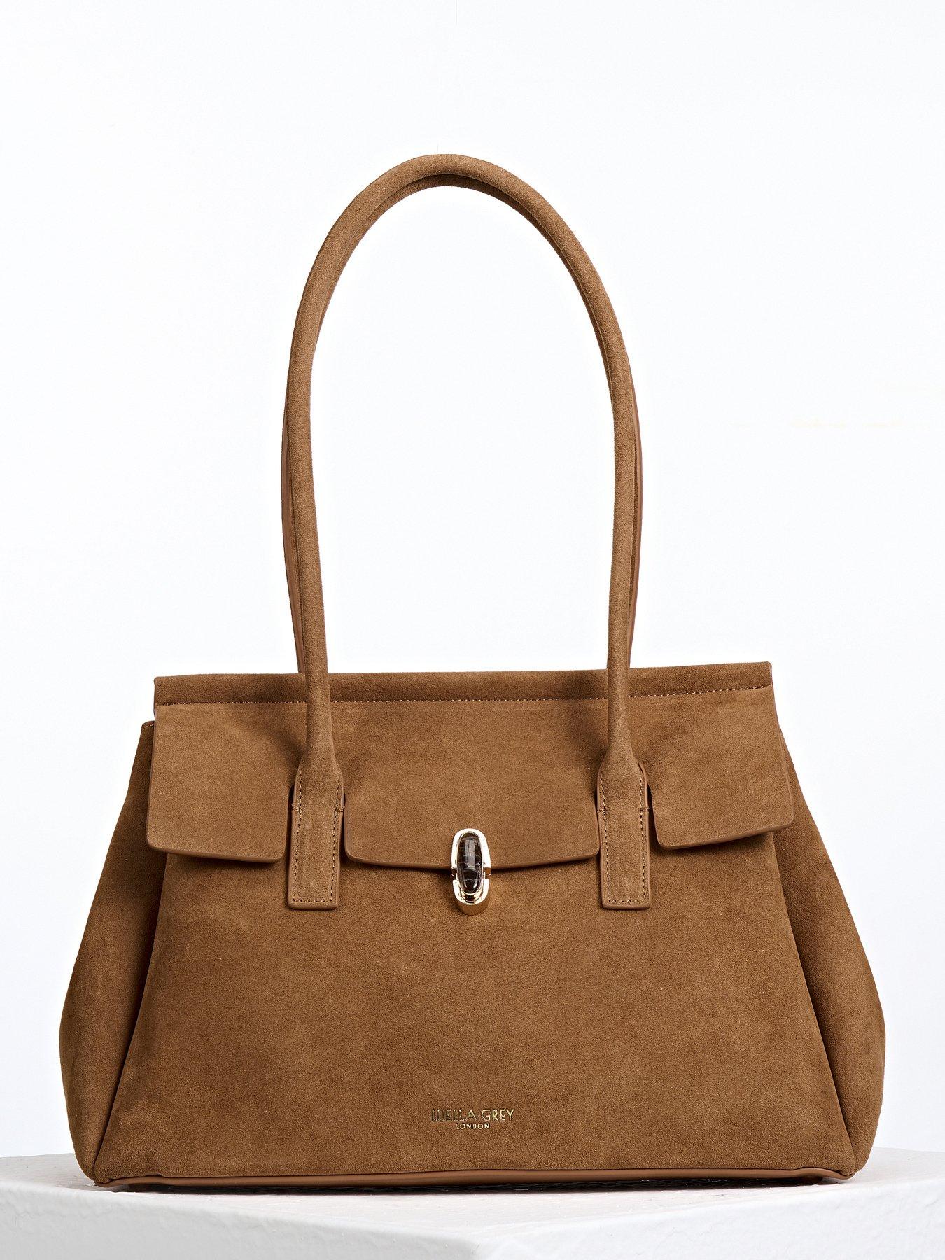 Image 3 of 6 of Luella Grey Natalia Tote Bag - Tan Suede