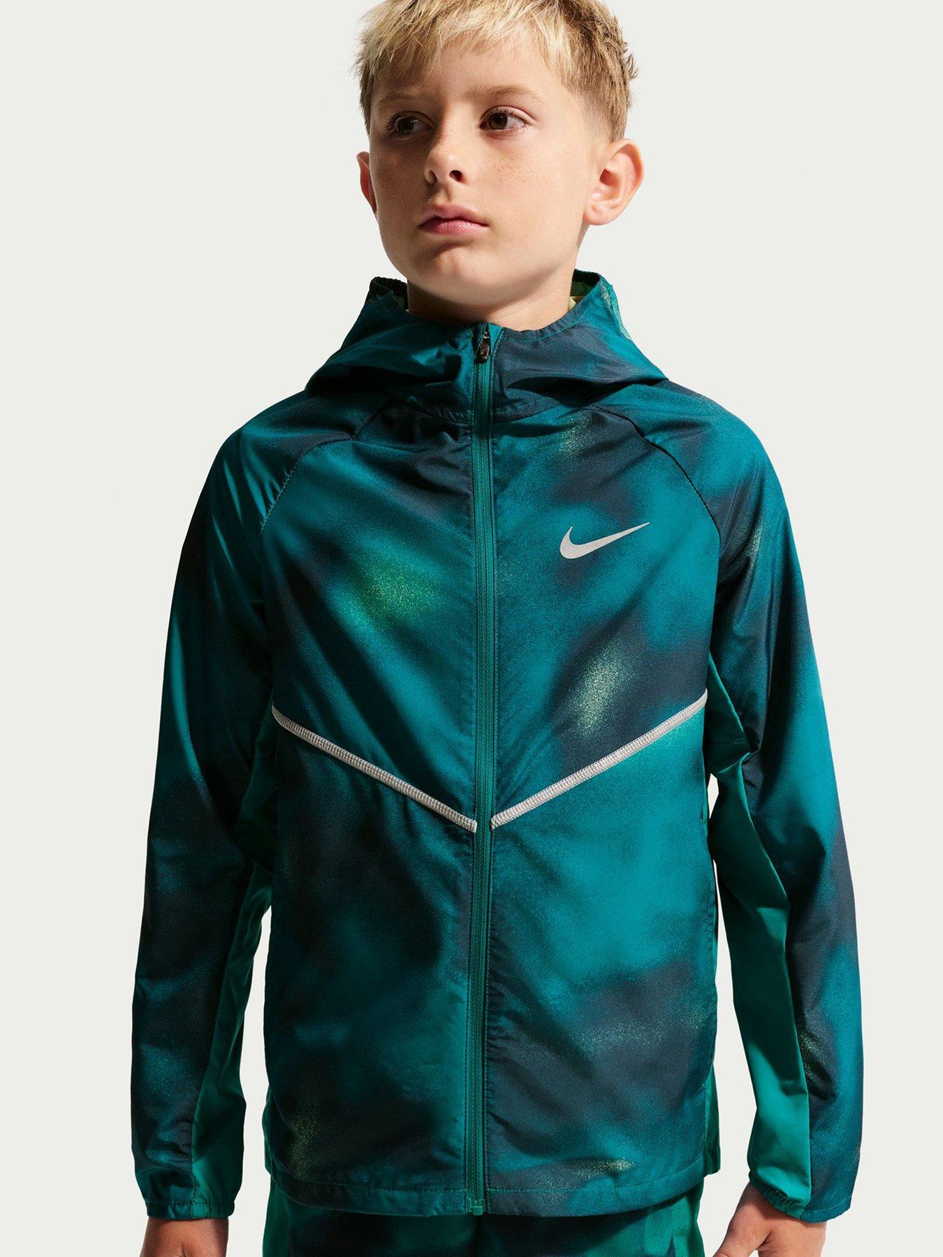 Nike Junior Boys Miler Uv Repel Training Lightweight Jacket - Blue