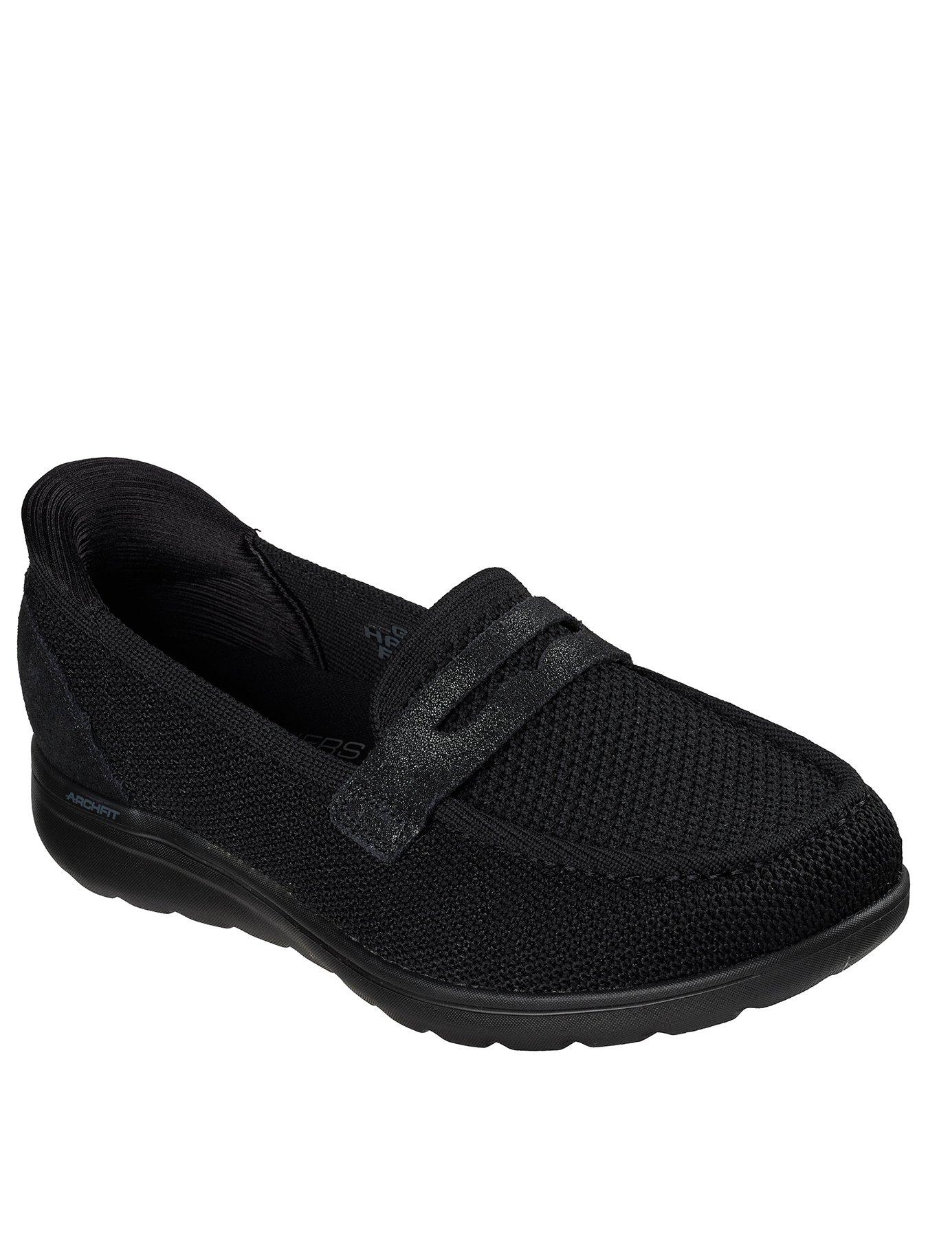 Image 2 of 6 of Skechers Women's Slip-In Arch Support Loafer Shoes - Black