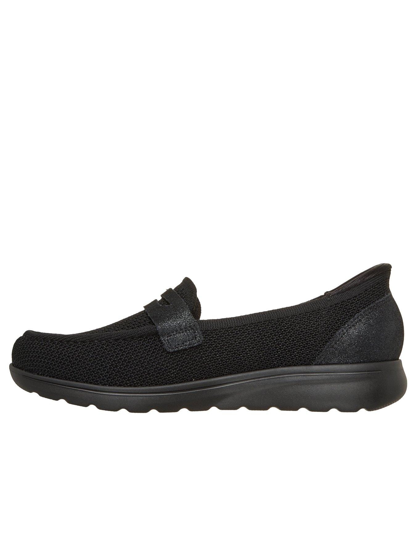 Image 6 of 6 of Skechers Women's Slip-In Arch Support Loafer Shoes - Black