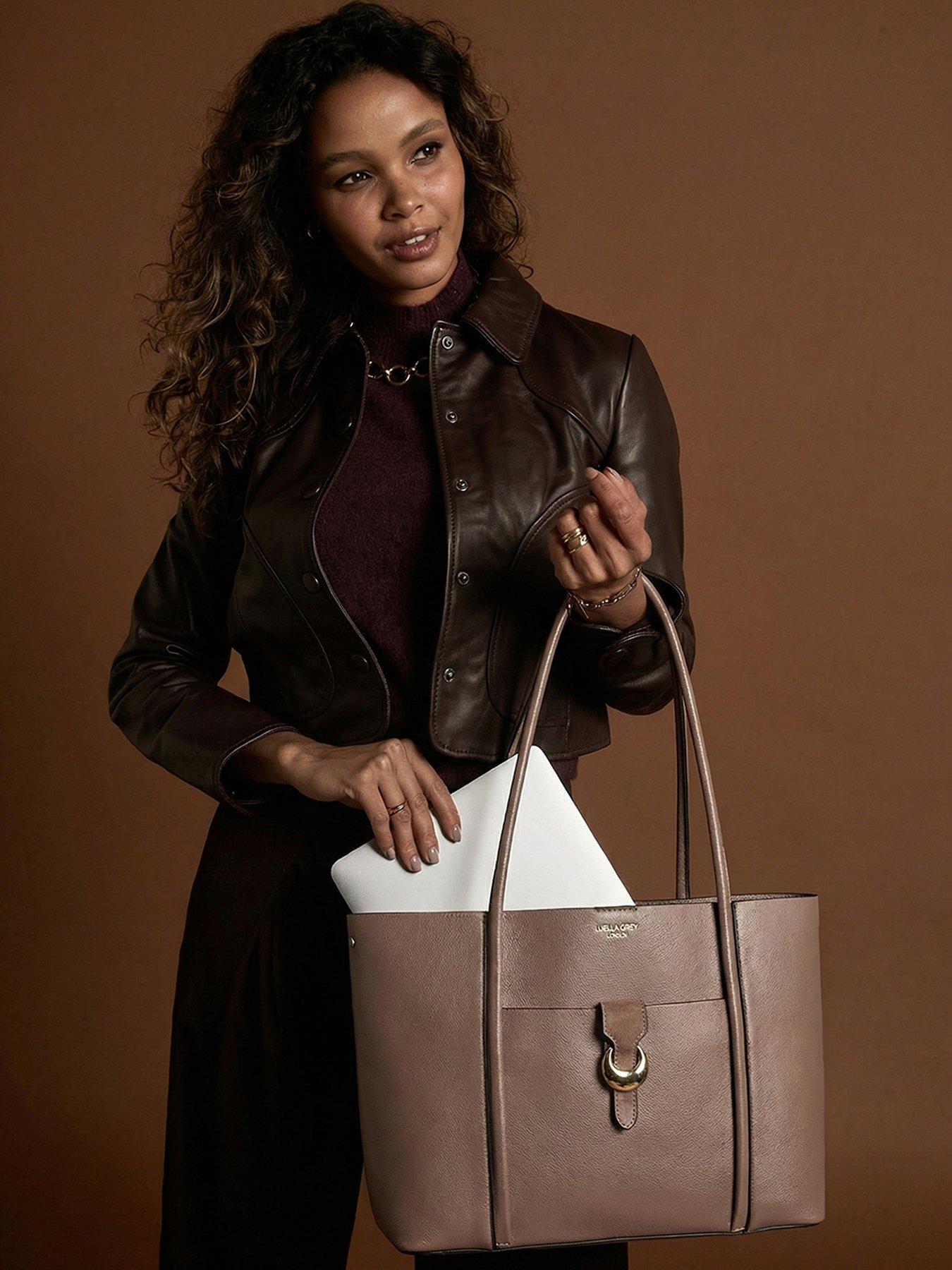Image 1 of 6 of Luella Grey Lilibet Laptop Tote In Fawn