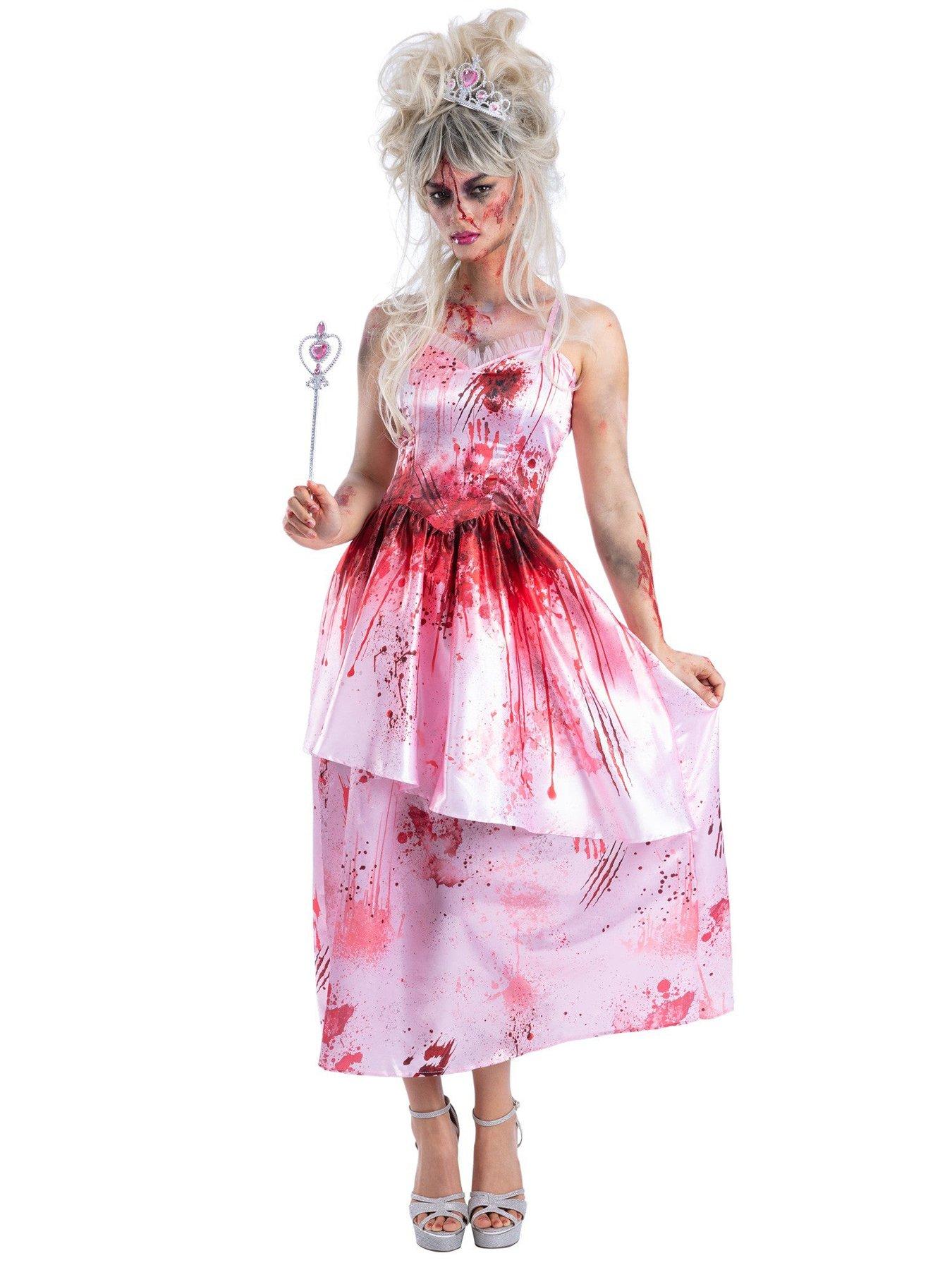 Ladies Zombie Pink Princess Costume
