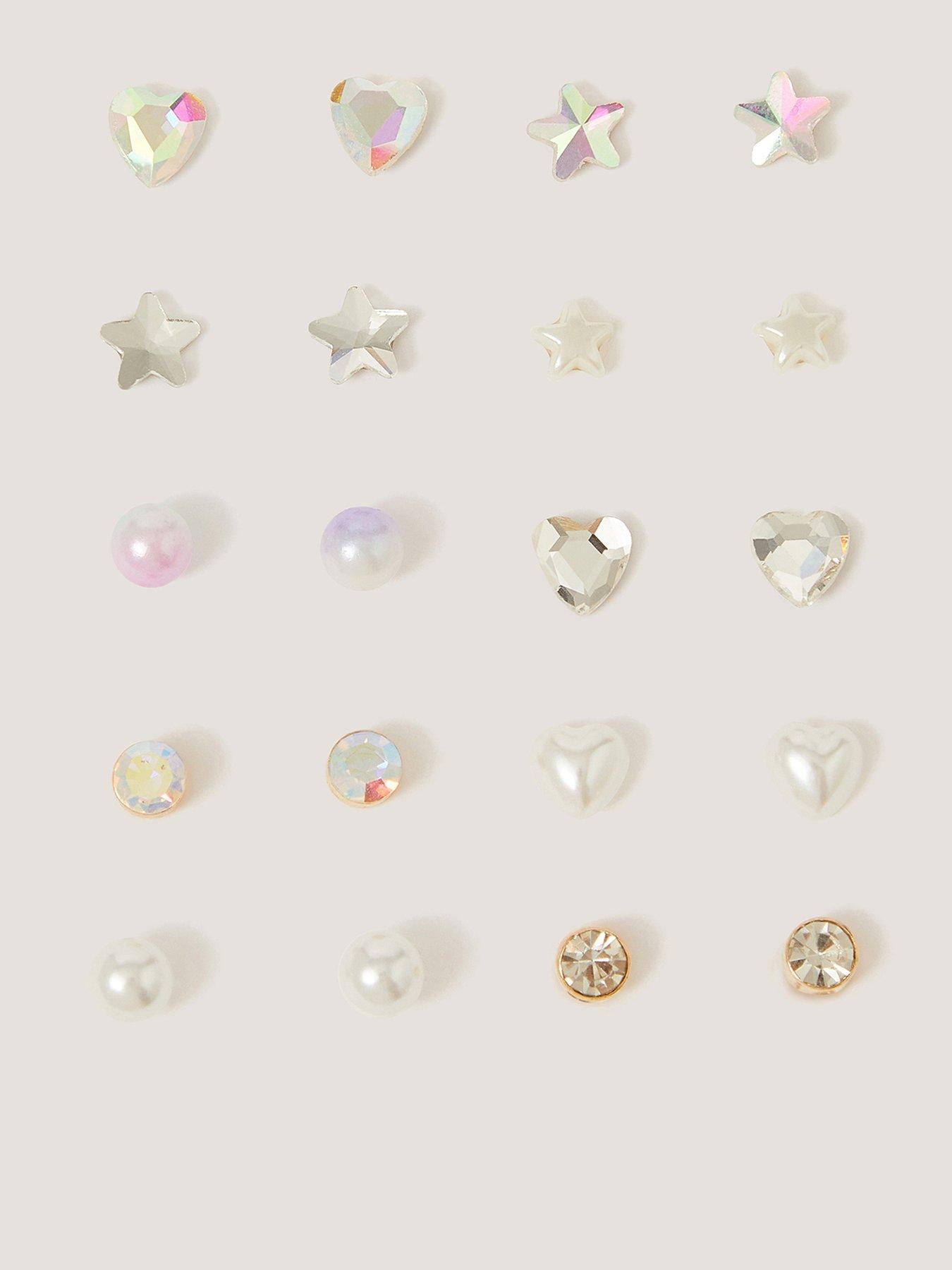 Image 1 of 2 of Monsoon Girls 10 Pack Celeste Stud Earrings - Multi