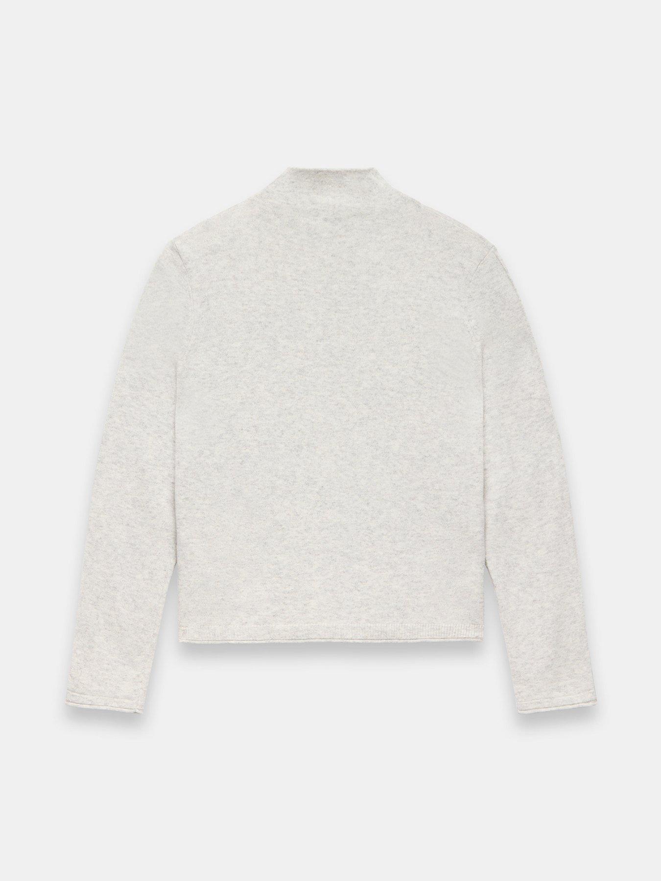 Image 6 of 6 of Mint Velvet Button Detail Knit Top - Grey