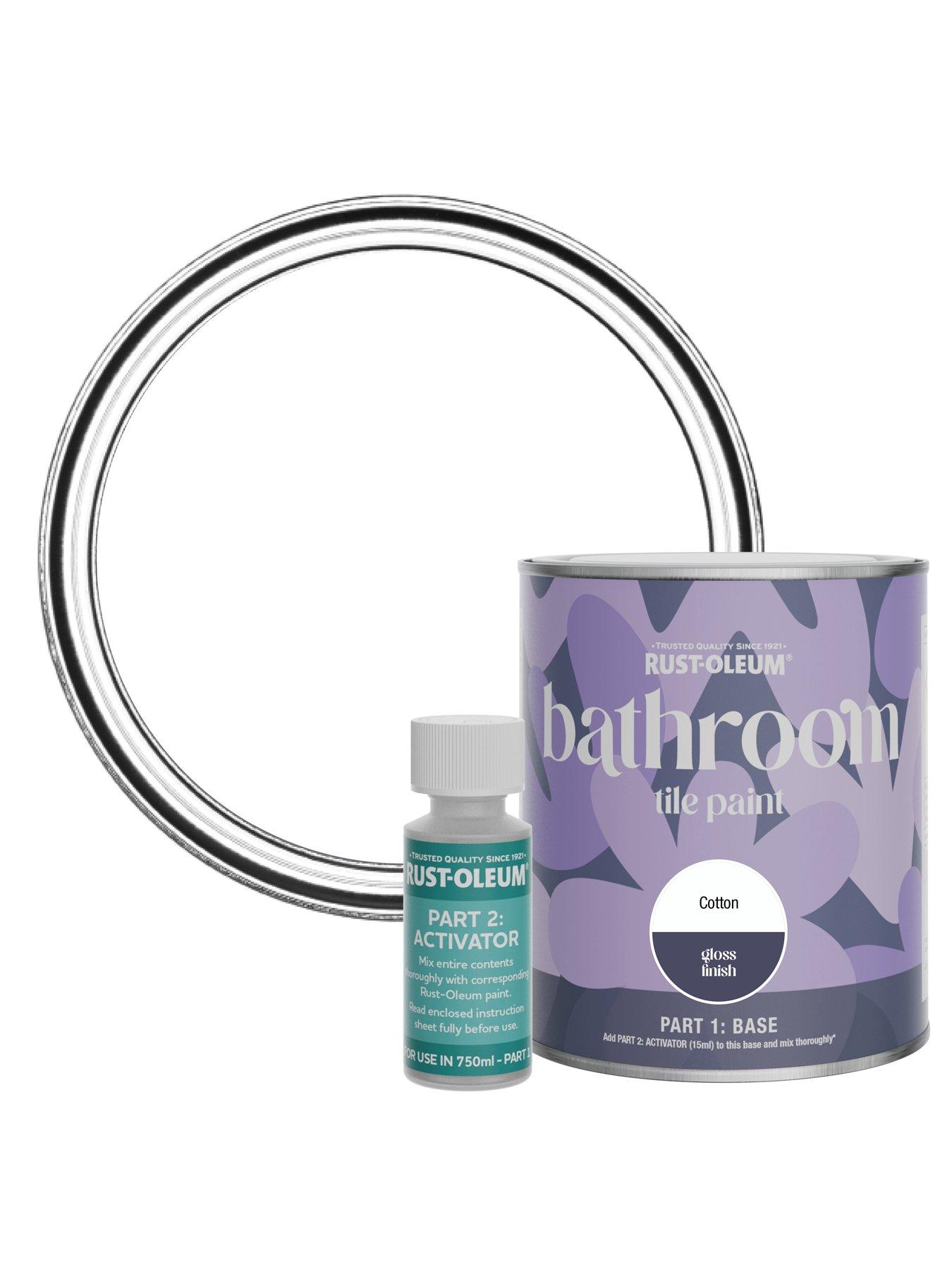 Image 1 of 7 of Rust-Oleum Bathroom Tile Paint - Gloss Cotton 750ML