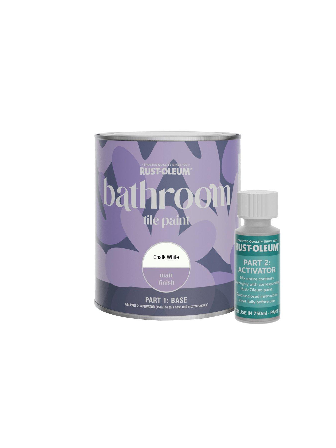 Image 7 of 7 of Rust-Oleum Bathroom Tile Paint - Matt Chalk White 750ML