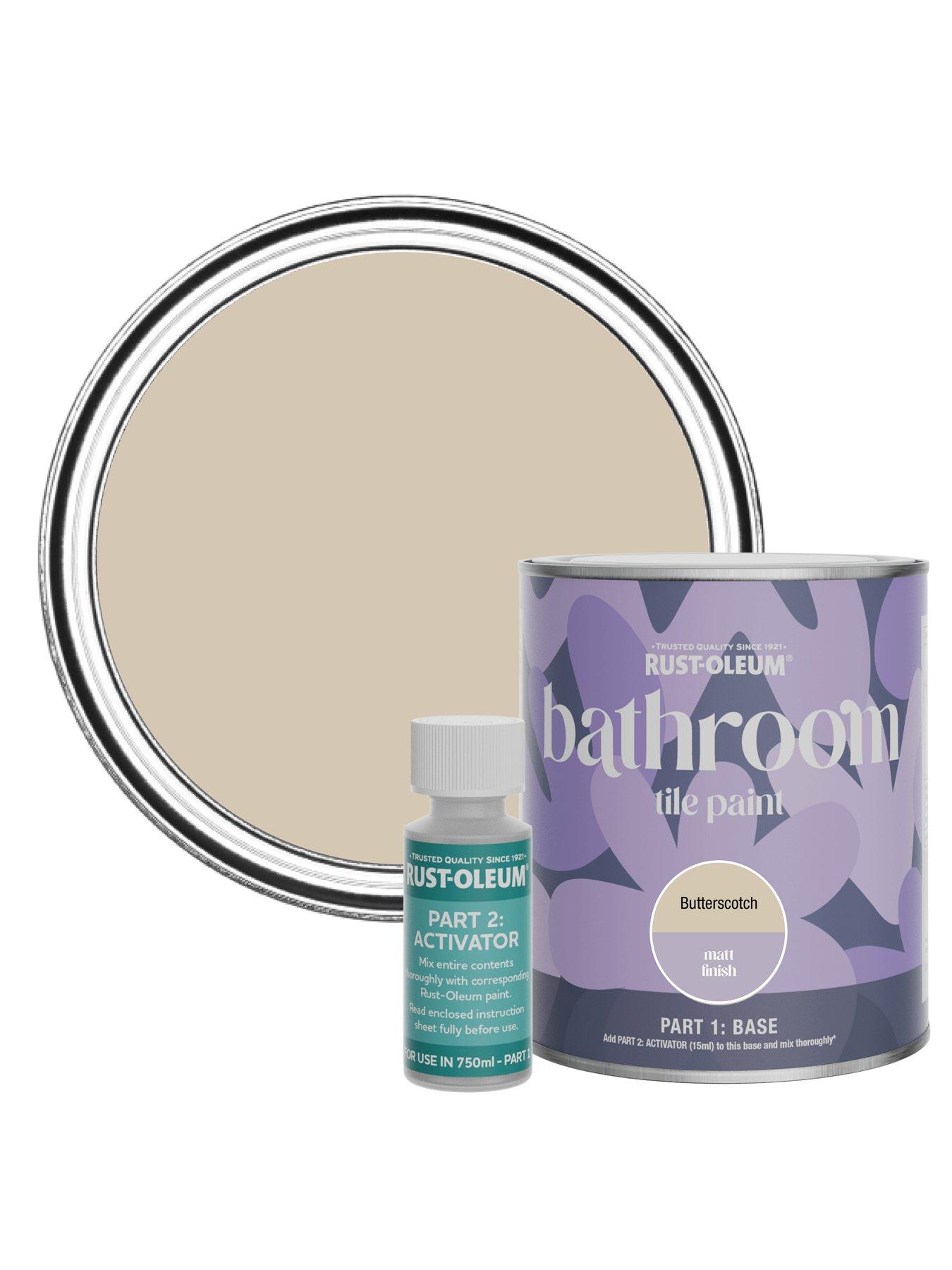 Image 1 of 7 of Rust-Oleum Bathroom Tile Paint - Matt Butterscotch 750ML