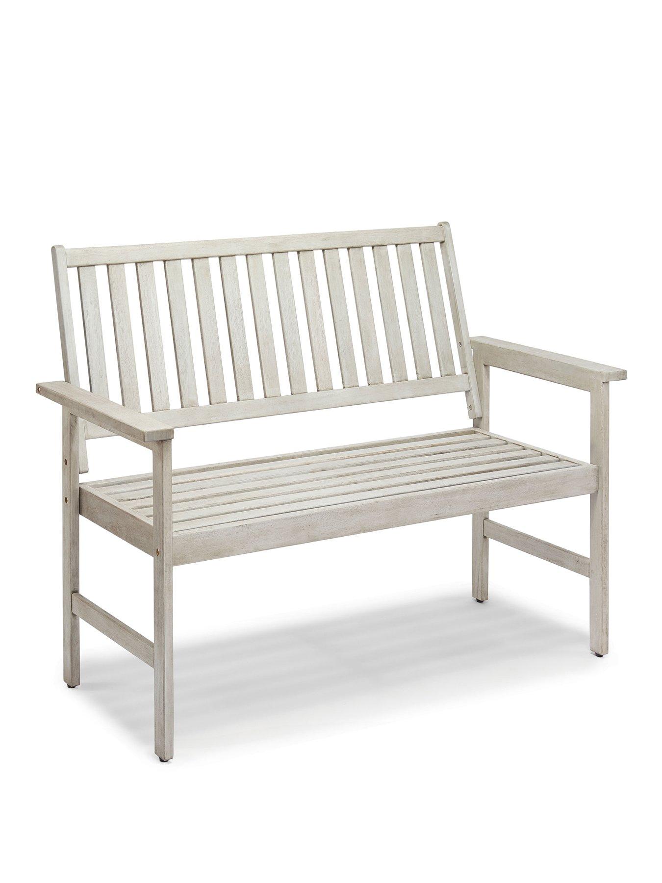 Image 2 of 7 of Vonhaus Murcia 2 Seater Wooden Grey Garden Bench