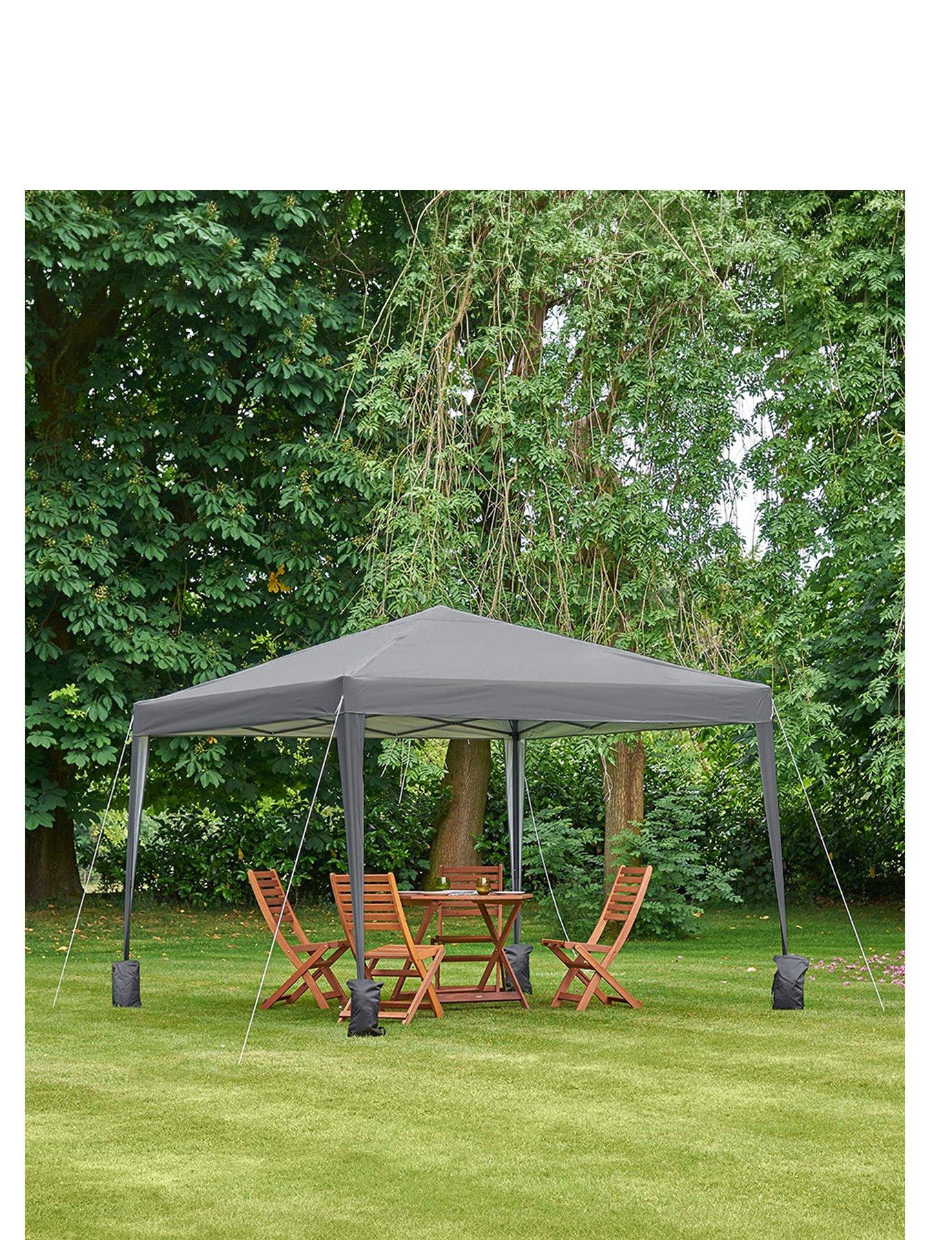 Vonhaus Grey Pop-Up Gazebo - 3m x 3m