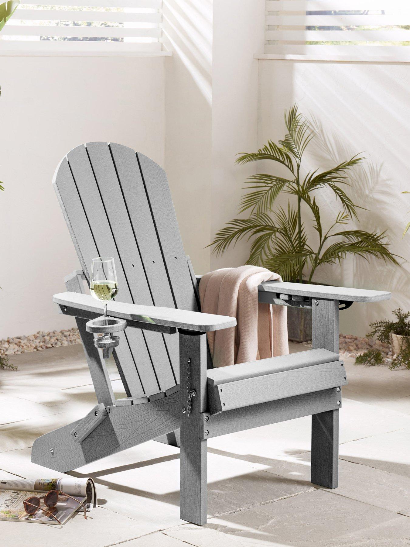 Vonhaus Westport Grey Folding Garden Chair