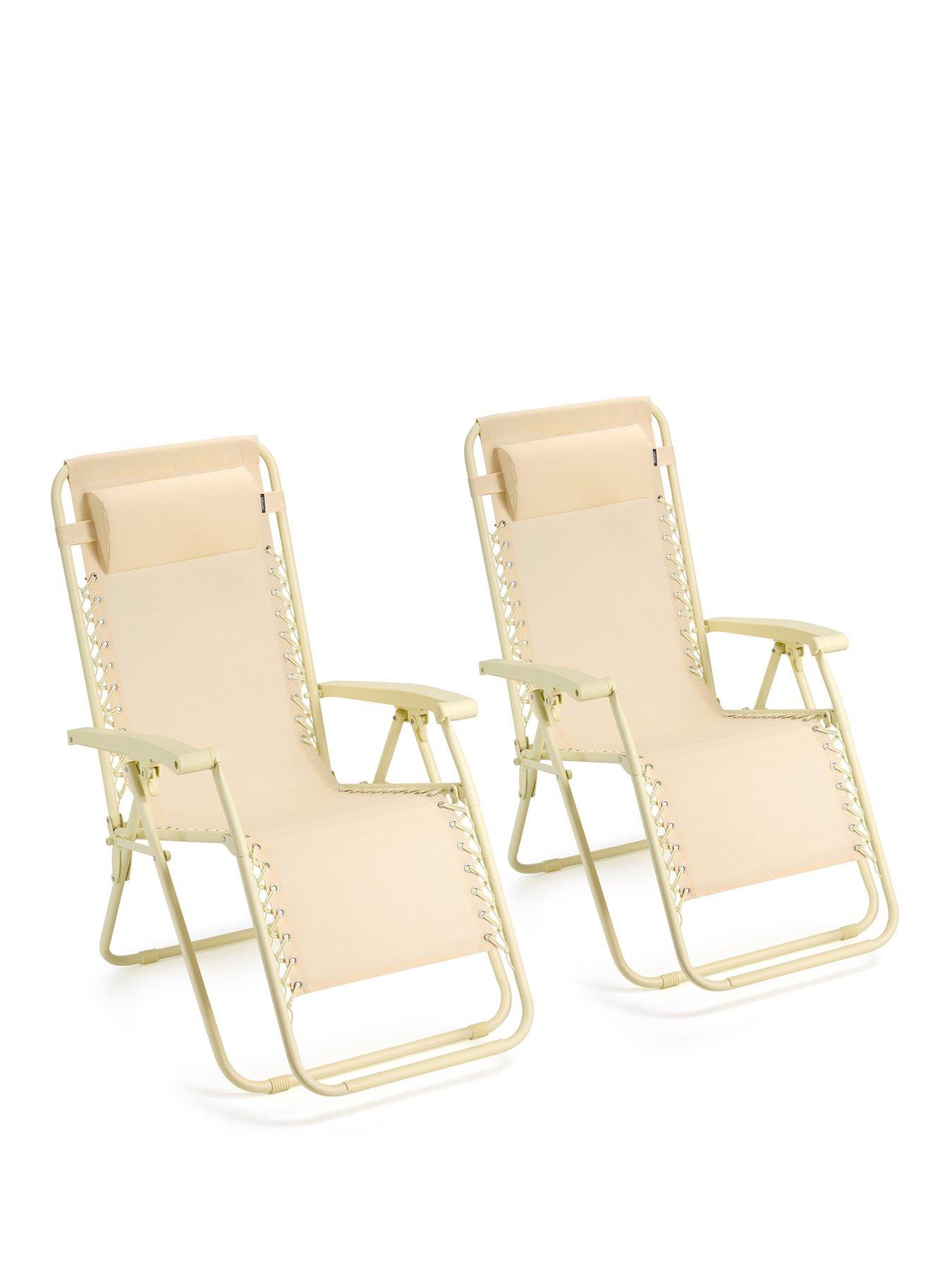 Image 2 of 7 of Vonhaus Verona Yellow Zero Gravity Chair - Set of 2
