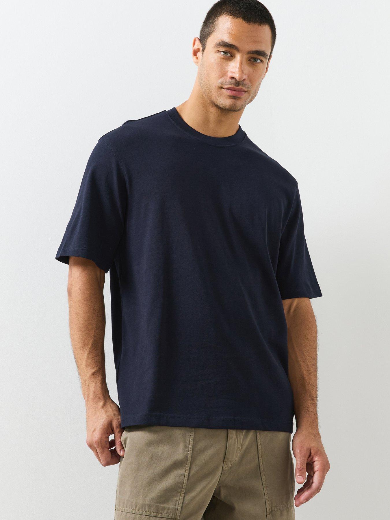 Mango Relaxed Fit T-shirt 260gsm - Navy