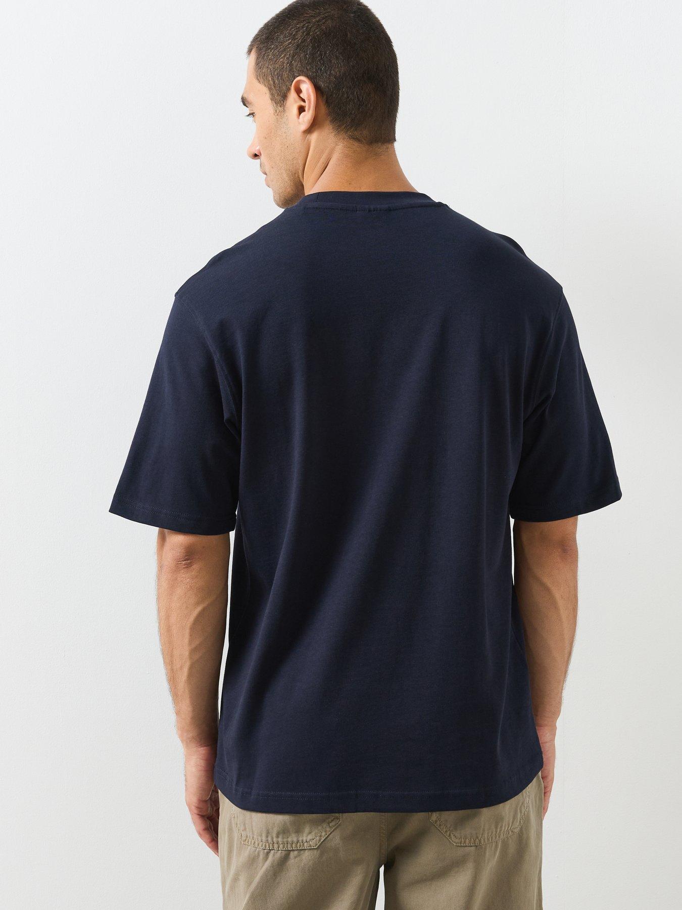 Image 2 of 5 of Mango Relaxed Fit T-Shirt - Navy
