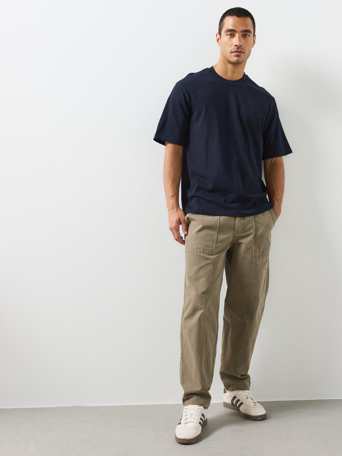 Image 3 of 5 of Mango Relaxed Fit T-Shirt - Navy