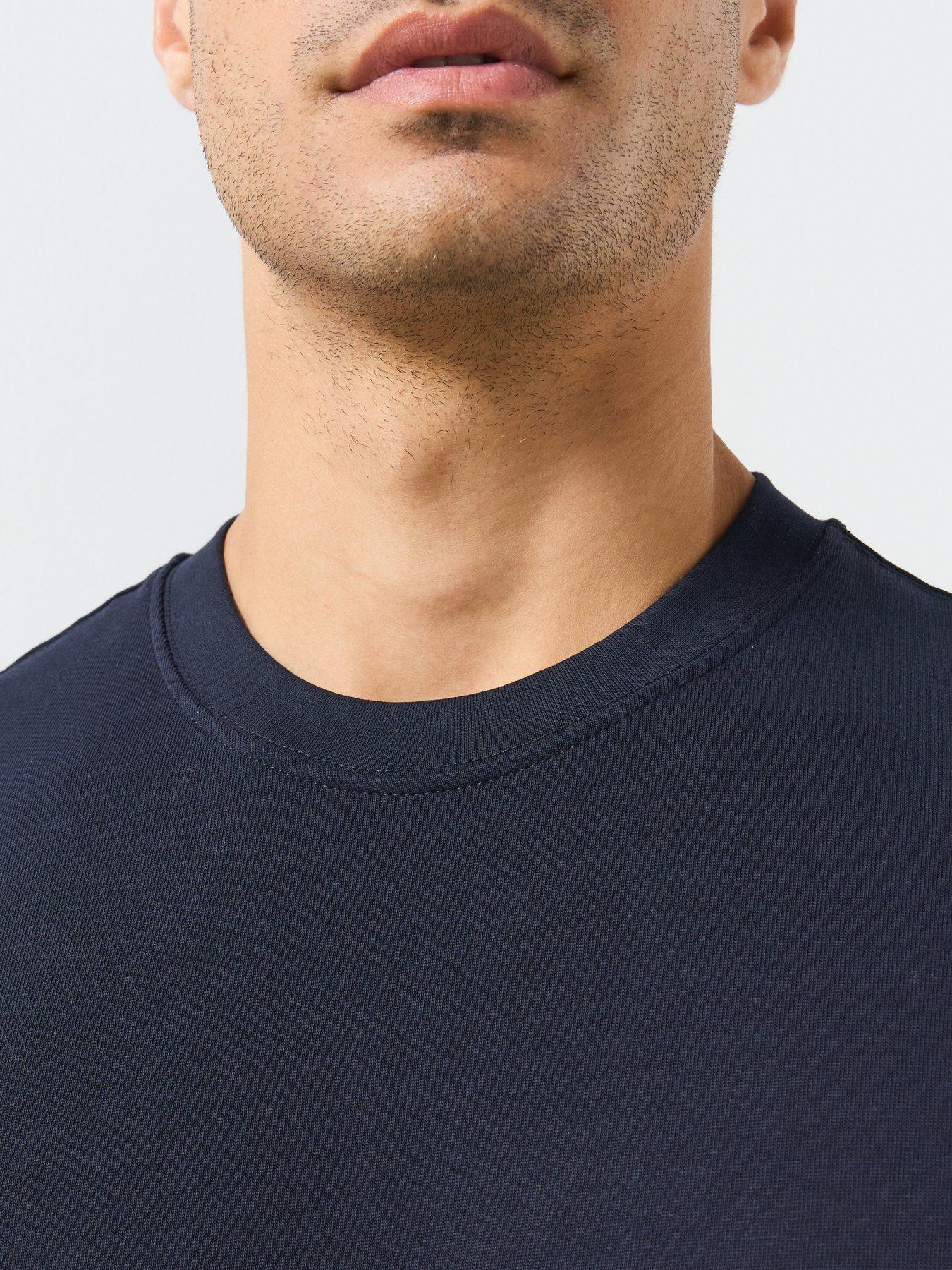 Image 4 of 5 of Mango Relaxed Fit T-Shirt - Navy
