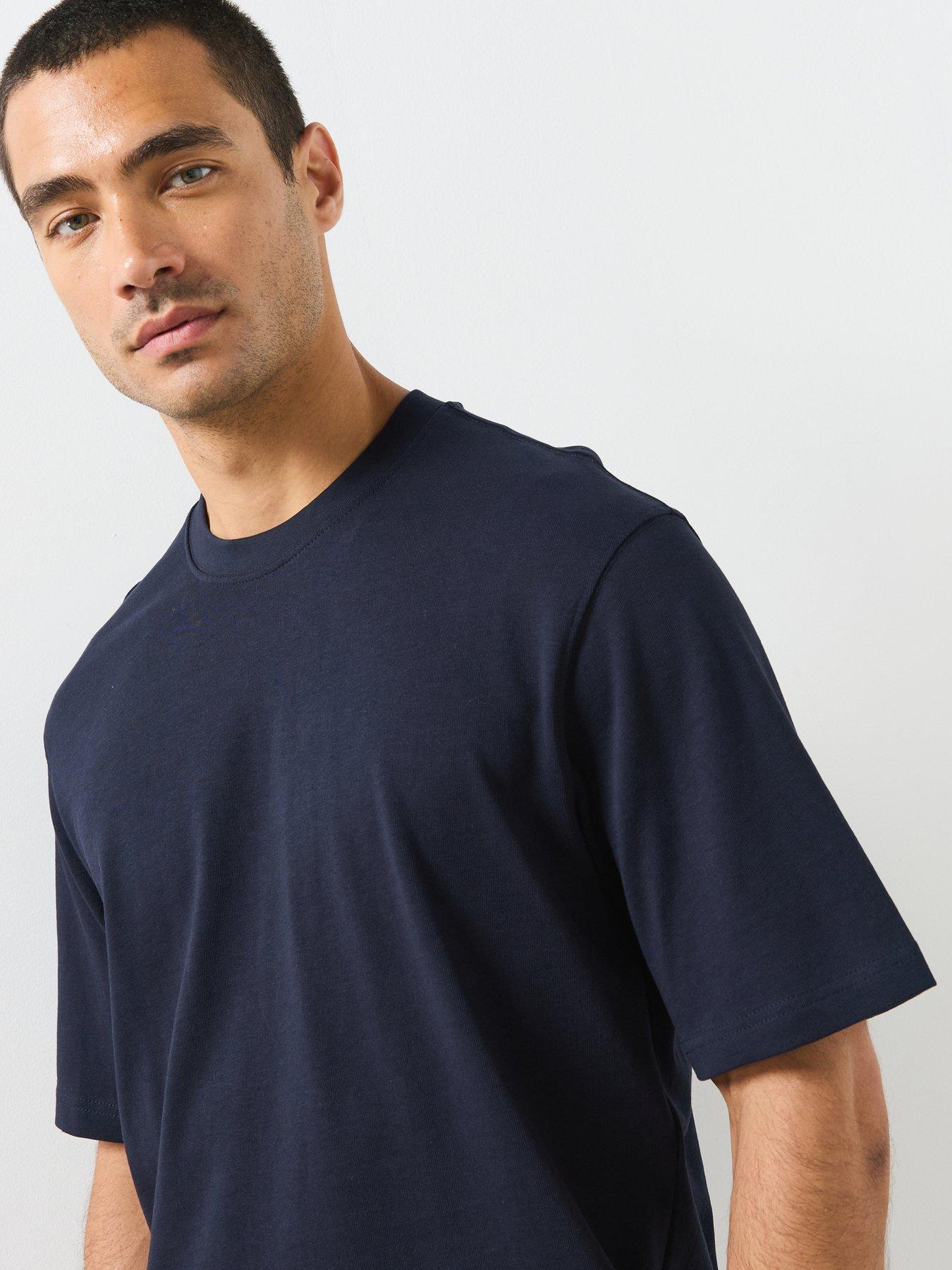 Image 5 of 5 of Mango Relaxed Fit T-Shirt - Navy
