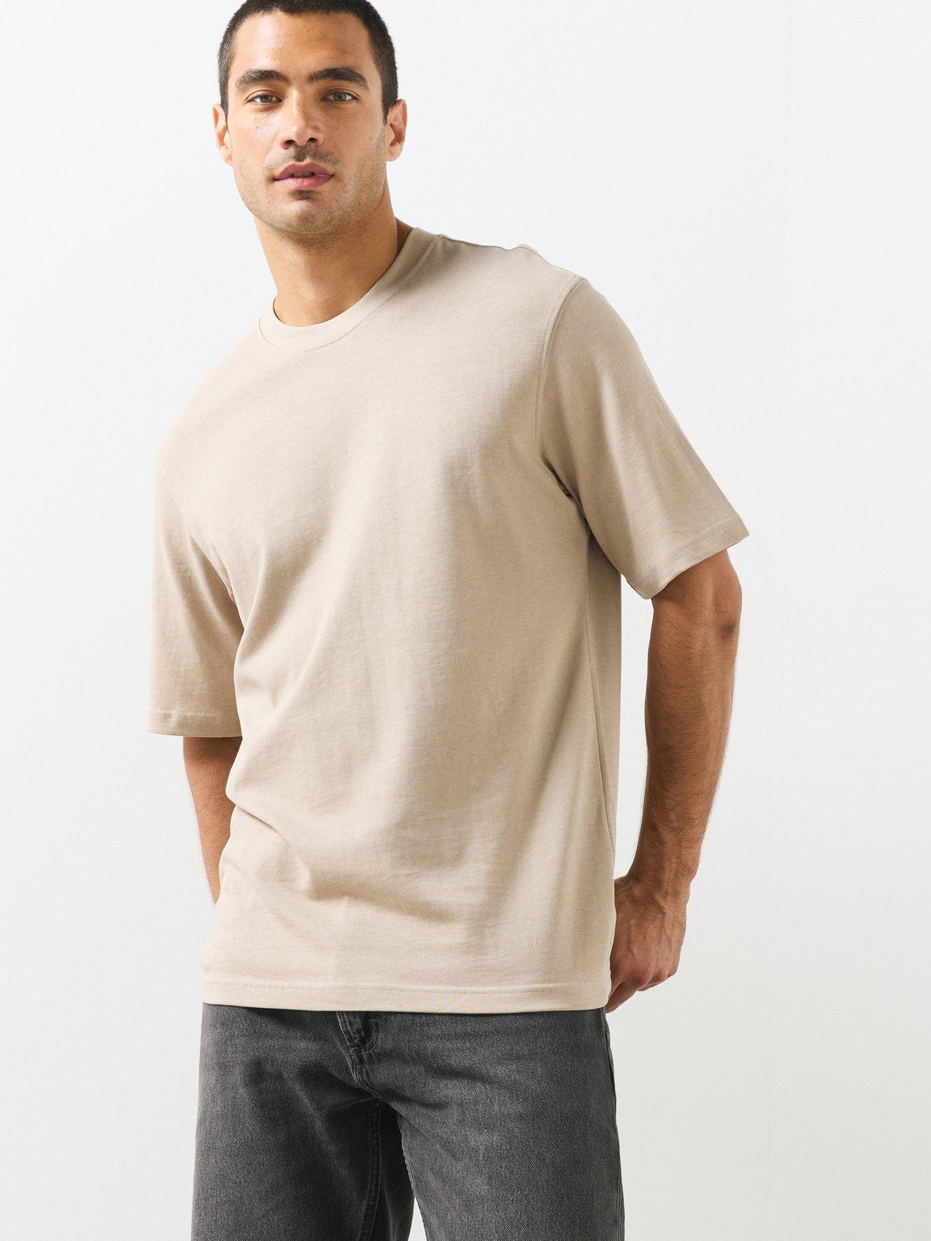 Mango Relaxed Fit T-shirt 260gsm - Beige