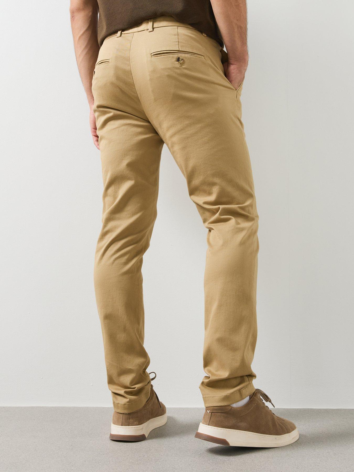 Image 2 of 5 of Mango Barna Super Slim Fit Chino Twill Trousers - Beige