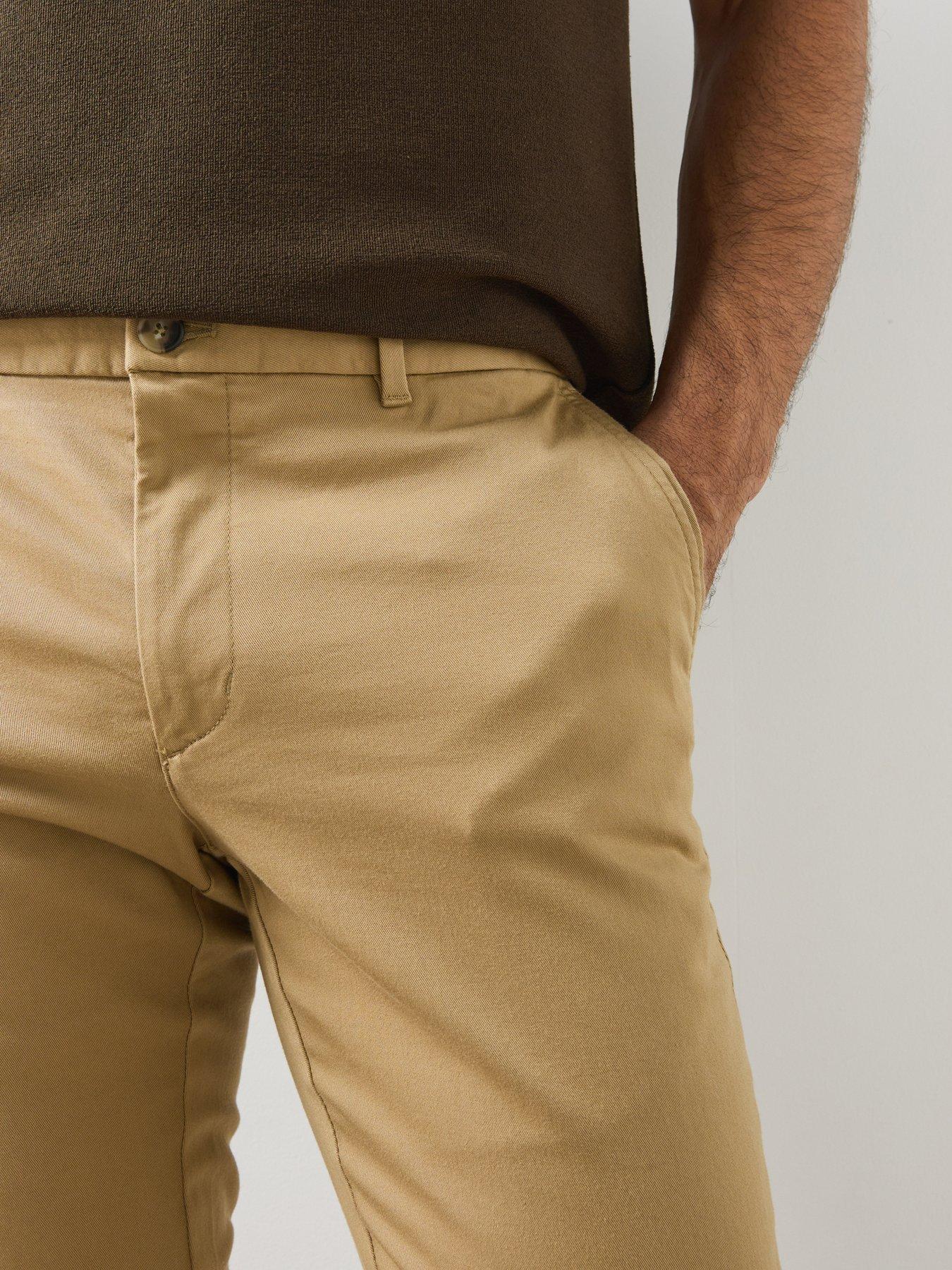 Image 4 of 5 of Mango Barna Super Slim Fit Chino Twill Trousers - Beige