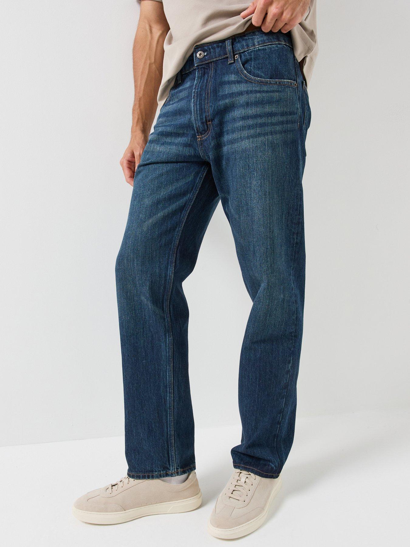 Image 1 of 6 of Mango Jeans Moby Relaxed Fit - Blue