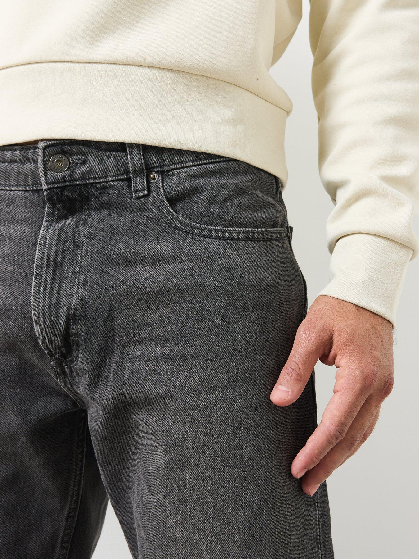 Image 5 of 5 of Mango Moby Relaxed Fit Dark Wash Jeans - Grey