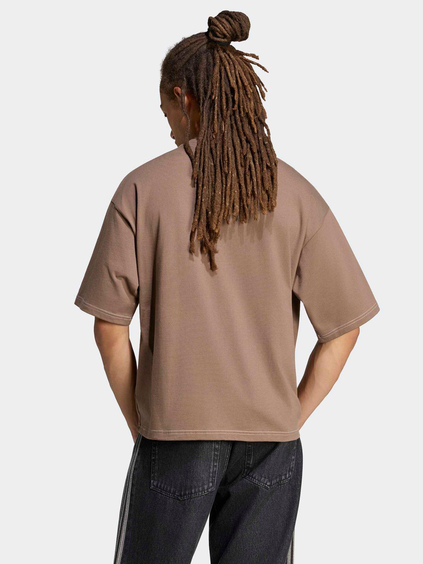 Image 2 of 6 of adidas Originals Mens Contrast Oversized Tee - Brown
